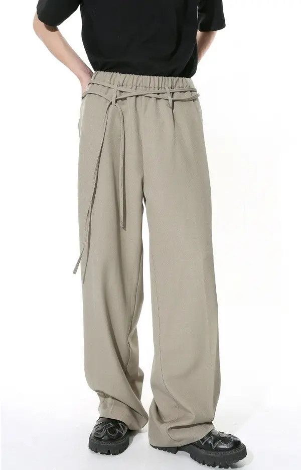 Designer Momoko x Yura Trendy double belt casual loose trousers Size US 32 / EU 48 - 7 Thumbnail