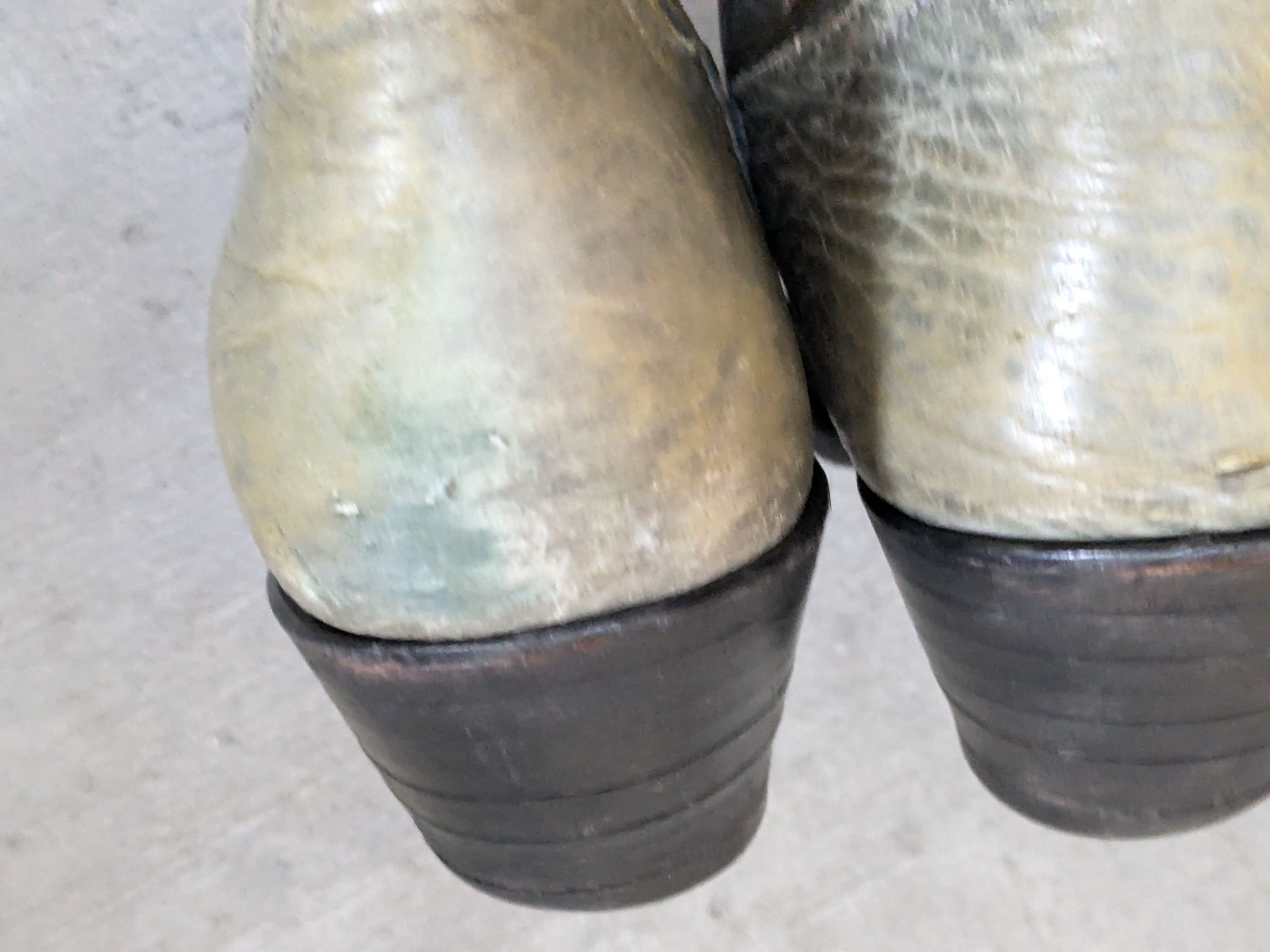 Larry Mahan Larry Mahan Cowboy Boots Olive Green Gray Leather 10 M Size US 10 / EU 43 - 15 Thumbnail