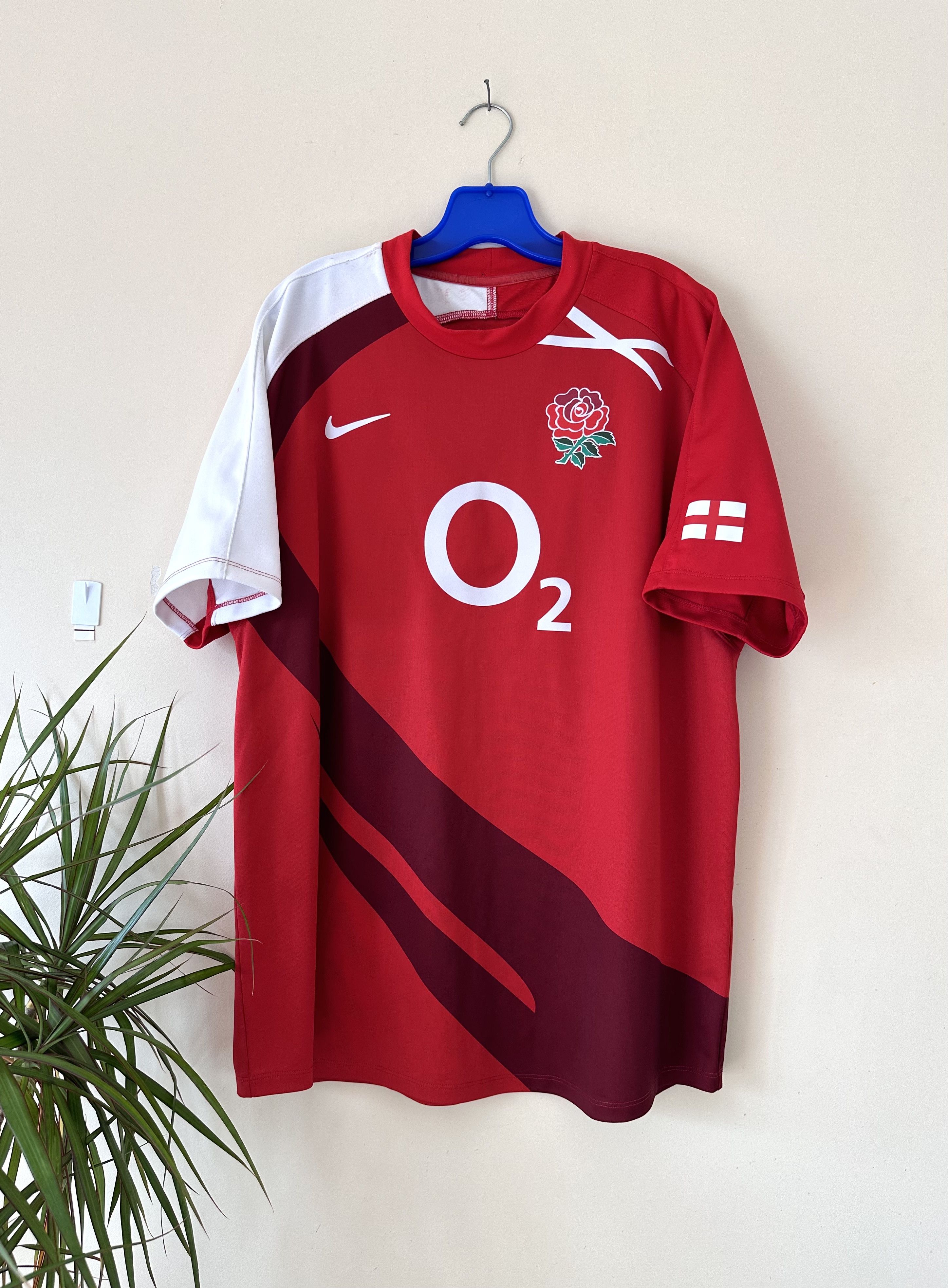 Nike Vintage Nike England Rugby jersey tee o2 Size US XL / EU 56 / 4 - 1 Thumbnail