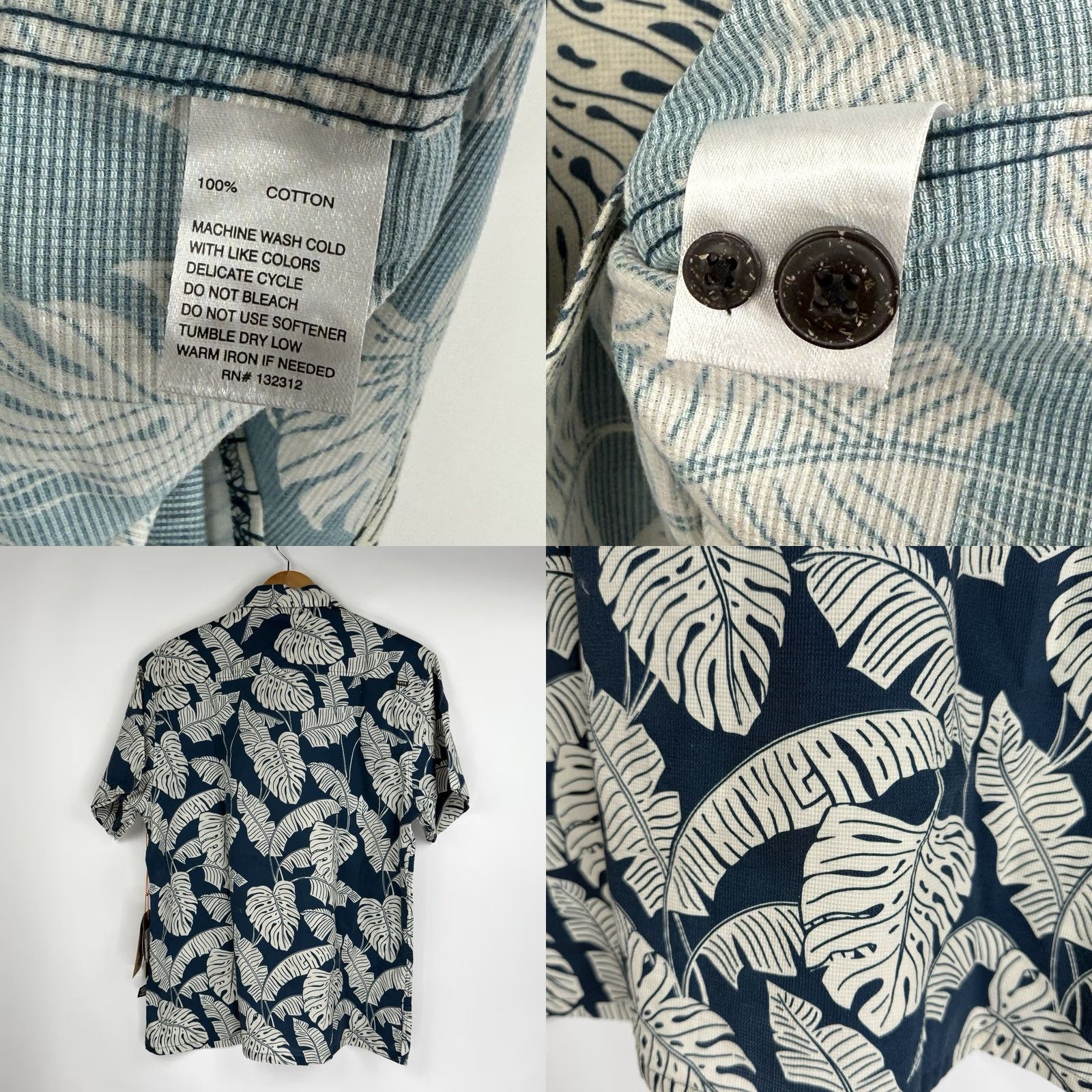 Howler Brothers Howler Brothers Shirt Mens Medium Monoloha Hawaiian Blue NWT Button-Up Collared Short Sleeve Pocket Cotton Floral Vintage No Size US M / EU 48-50 / 2 - 8 Thumbnail