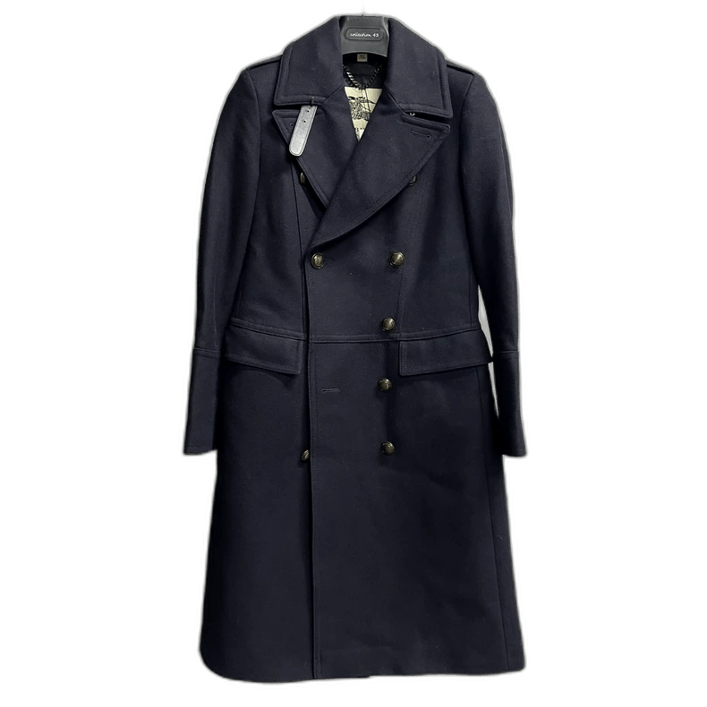 Burberry Burberry Black Wool Double-Breasted Coat Size US M / EU 48-50 / 2 - 1 Thumbnail