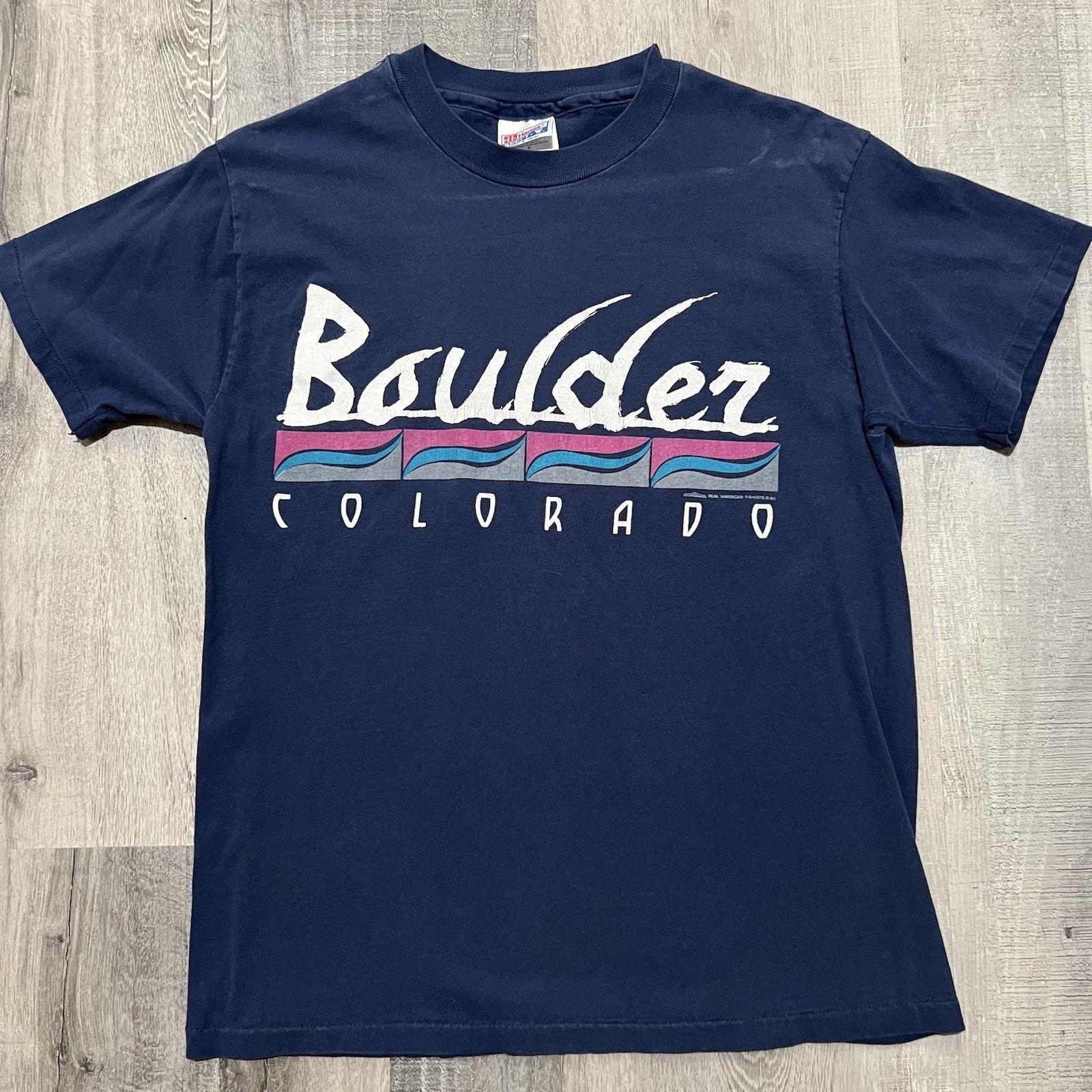 Hanes VTG Boulder Colorado T Shirt 1994 Rafting Nature Hike Shirt Size US M / EU 48-50 / 2 - 1 Thumbnail