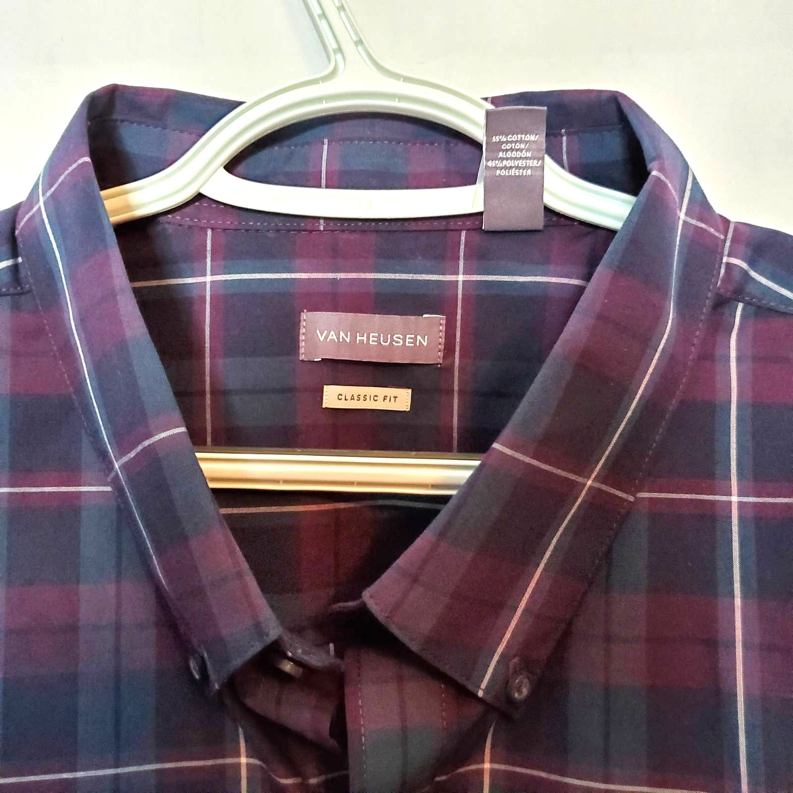 Van Heusen Van Heusen Multicolor Plaid Classic Fit Button Shirt XXL Size US XXL / EU 58 / 5 - 5 Thumbnail