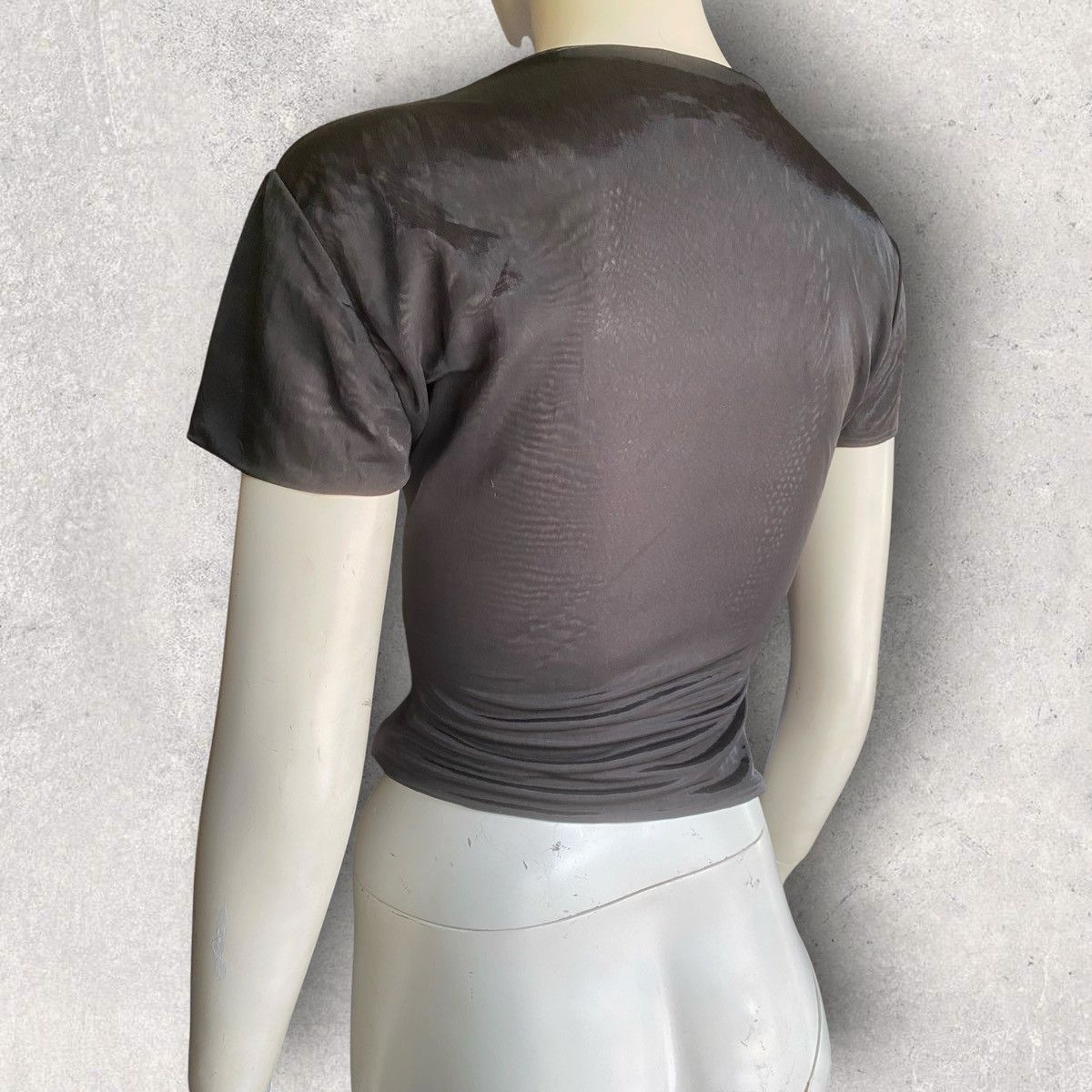 Helmut Lang Archive 1992 Twisted Gathered Layer Sheer Top Size M / US 6-8 / IT 42-44 - 5 Thumbnail