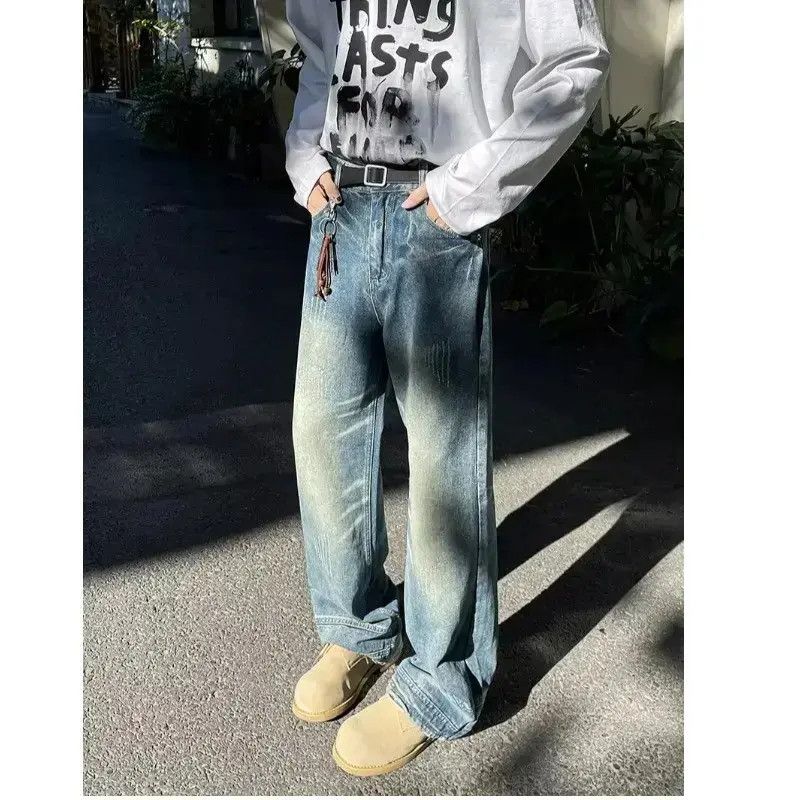 Japanese Brand Retro loose washed gradient wide leg jeans Size US 32 / EU 48 - 3 Thumbnail