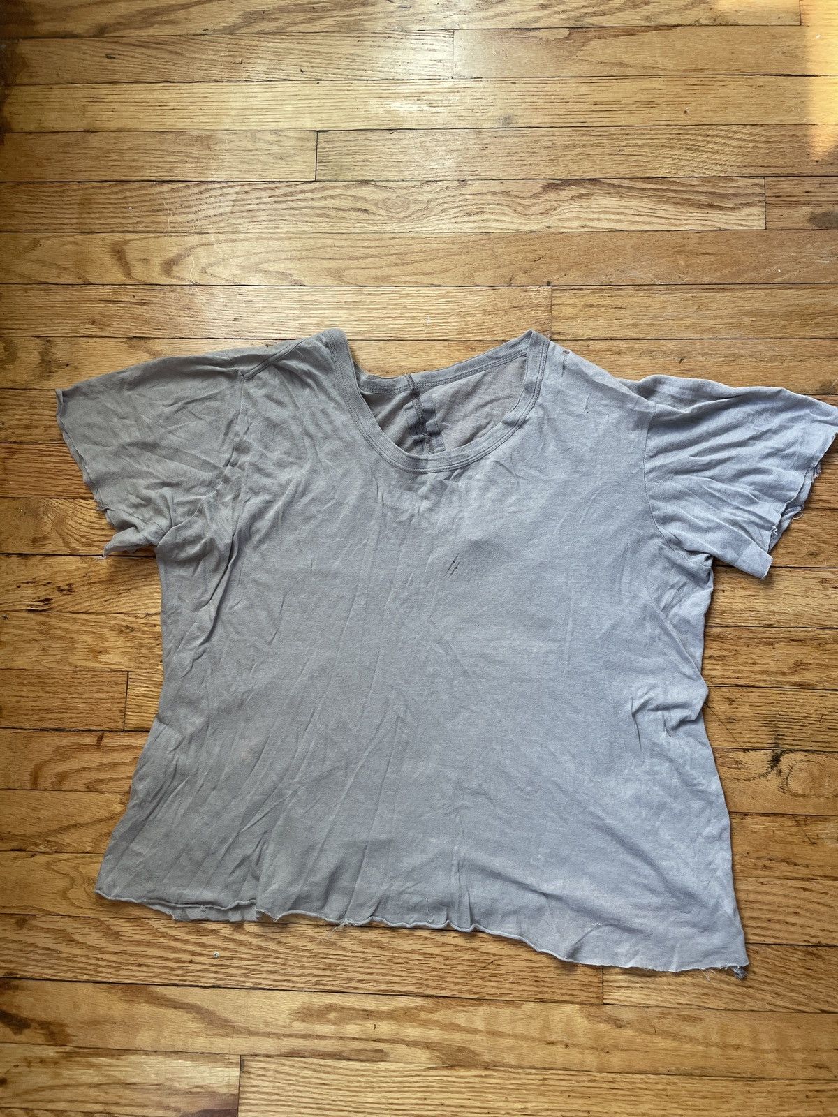 image of Rick Owens Grey T Shirt, Men's (Size Small)