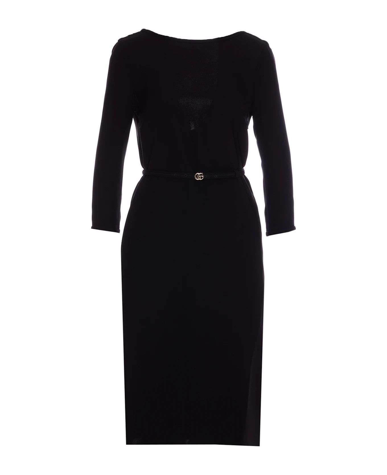 Gucci o1loc1c0226 818246 Silk Cady Mid-length Dress in Black Size M / US 6-8 / IT 42-44 - 1 Preview