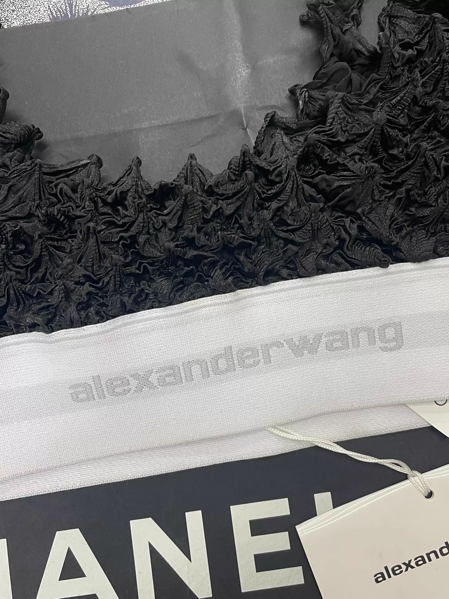 Alexander Wang Alexander Wang ruched black tank top XS NWT Size XS / US 0-2 / IT 36-38 - 2 Thumbnail