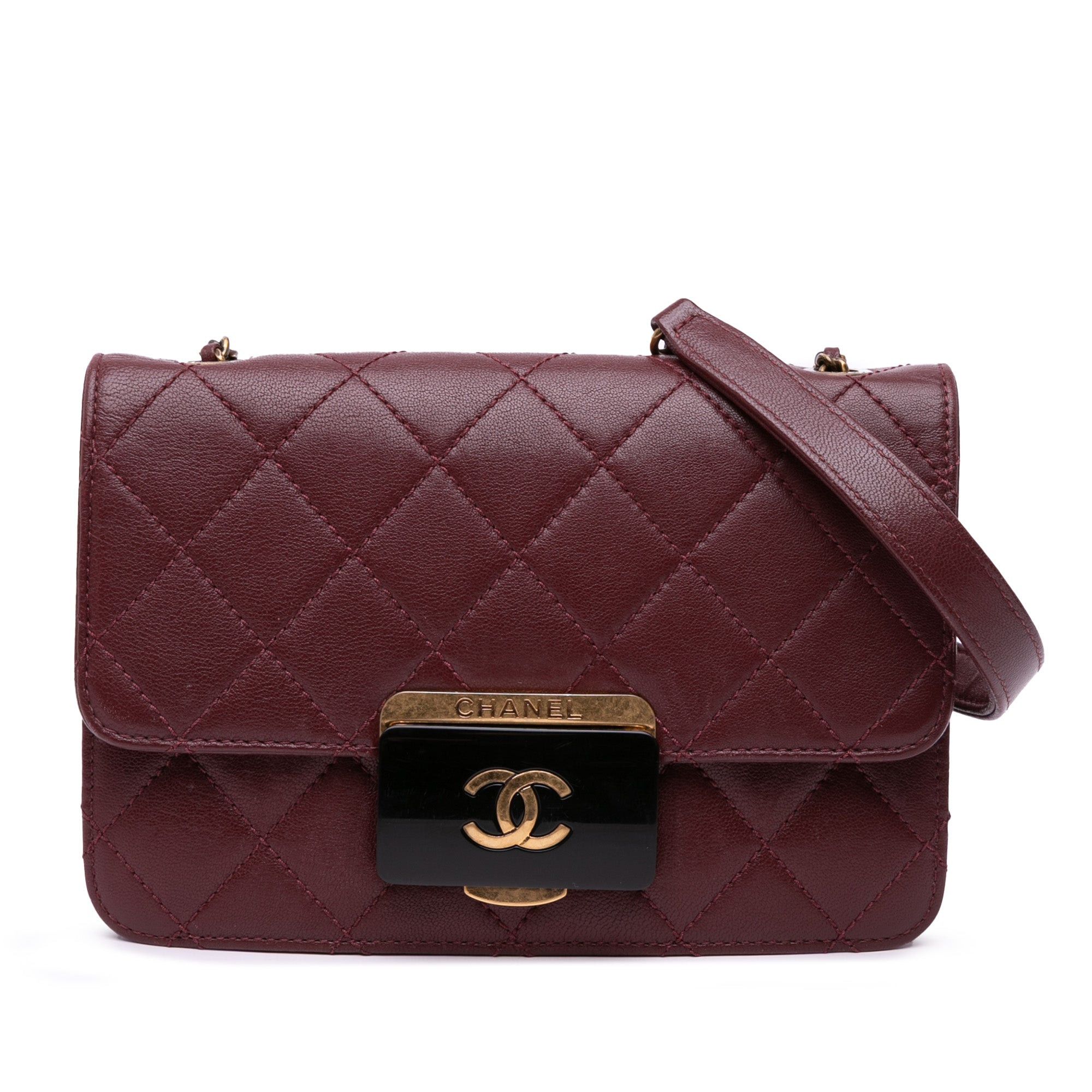Chanel Chanel Mini Lambskin Beauty Lock Flap Red Size ONE SIZE - 1 Thumbnail