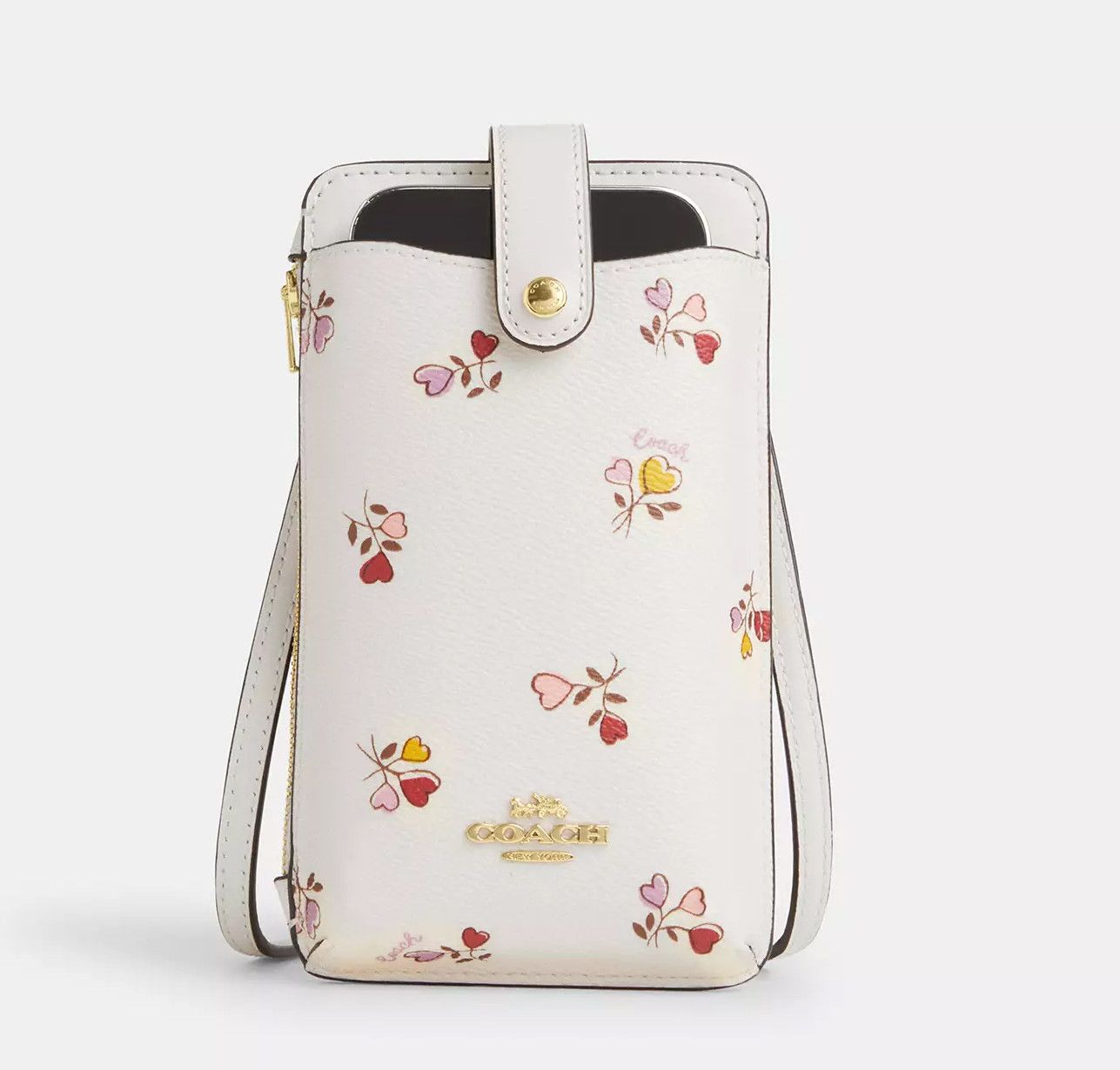 Coach Phone Crossbody Bag With Heart Print CW402 Size ONE SIZE - 9 Thumbnail