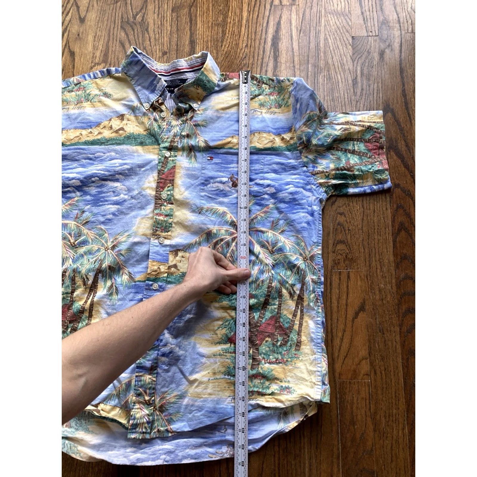 Tommy Hilfiger Tommy Hilfiger Hawaiian Shirt Mens XL Aloha Camp Cotton Colorful Floral AOP Button-Up Casual Beach Tropical Size US XL / EU 56 / 4 - 6 Thumbnail