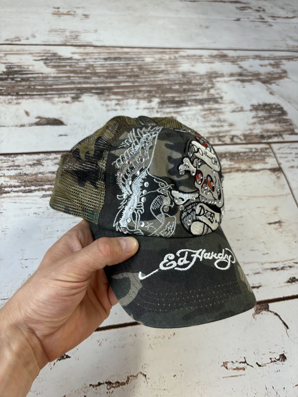 Ed Hardy Ed Hardy Vintage Camo Trucker Hat Tattoo Size ONE SIZE - 2 Thumbnail