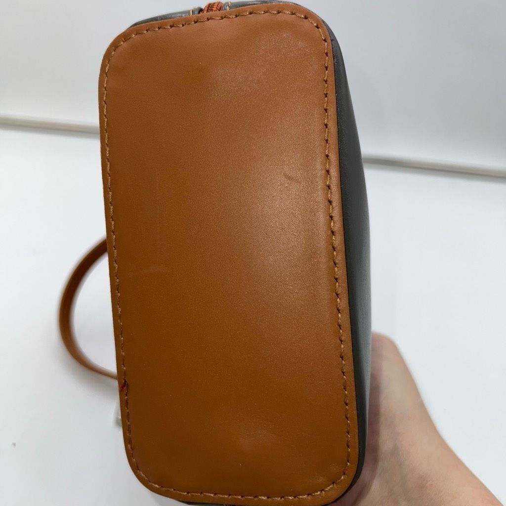 Vera Pelle Vera Pelle Made in Italy Gray and Vachetta Leather Crossbody Size ONE SIZE - 6 Thumbnail