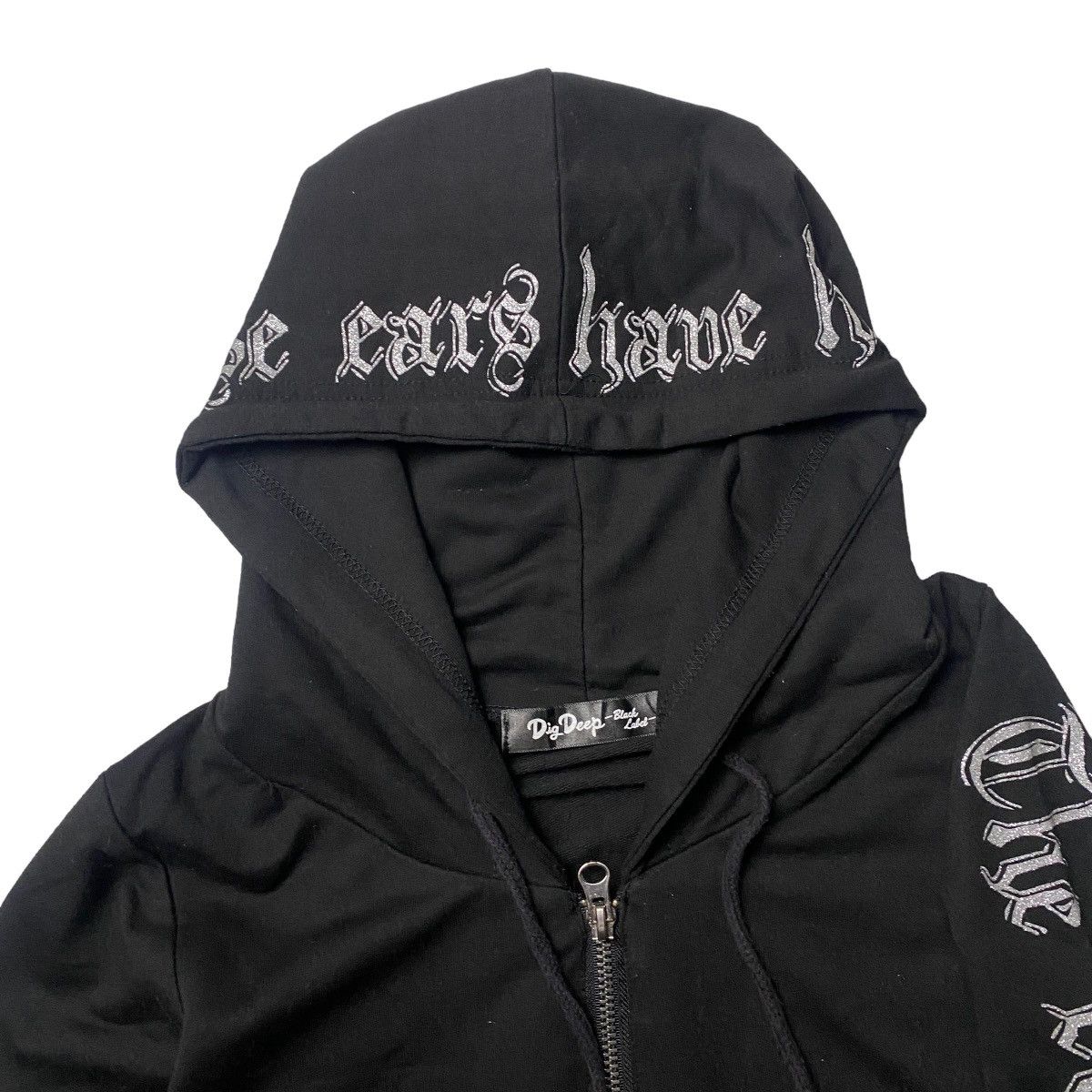 Hysteric Glamour × Japanese Brand × Vintage 2000's Dig Deep Tribal Poem Wings Hoodie Size US XS / EU 42 / 0 - 8 Thumbnail