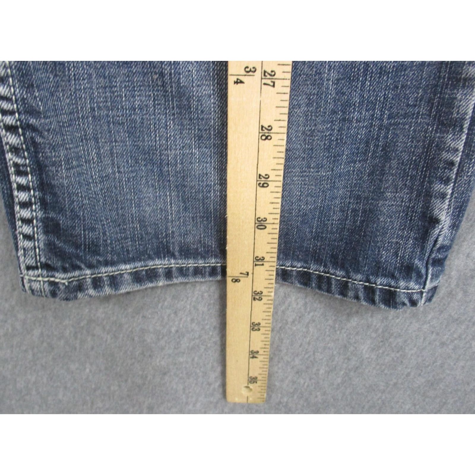 Denime Flypaper Jeans Mens 38x30 Blue Bootcut Denim Distressed Faded Wash Casual Pants Mens Size US 38 / EU 54 - 5 Thumbnail