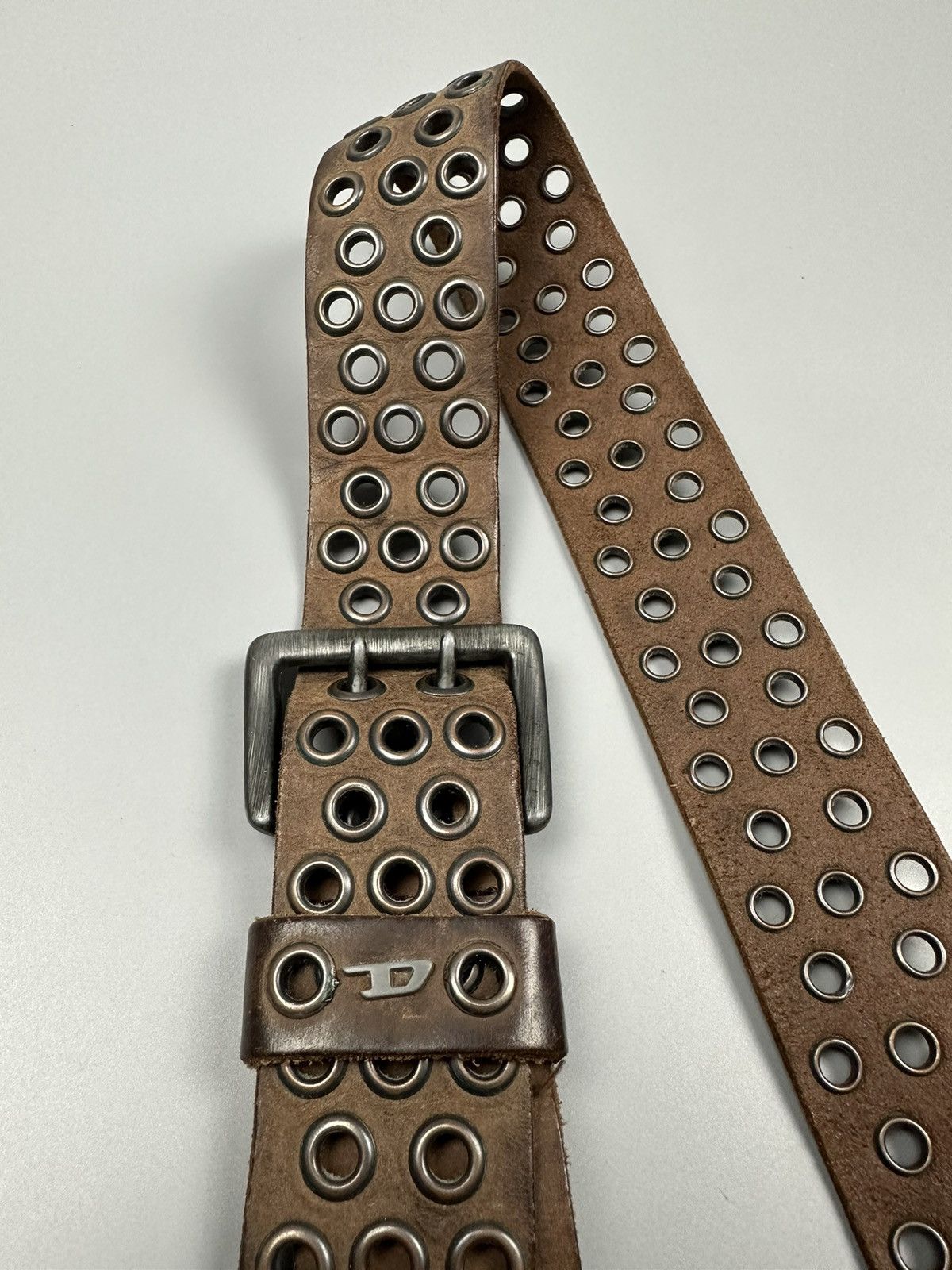 Diesel × Genuine Leather Vintage Diesel Double Barrel Leather Belts Size 36 - 4 Thumbnail