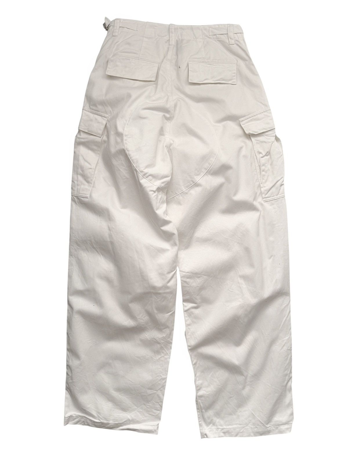 Balenciaga 2022 Heavy Kick Cargo Pants White Baggy Size US 32 / EU 48 - 2 Thumbnail