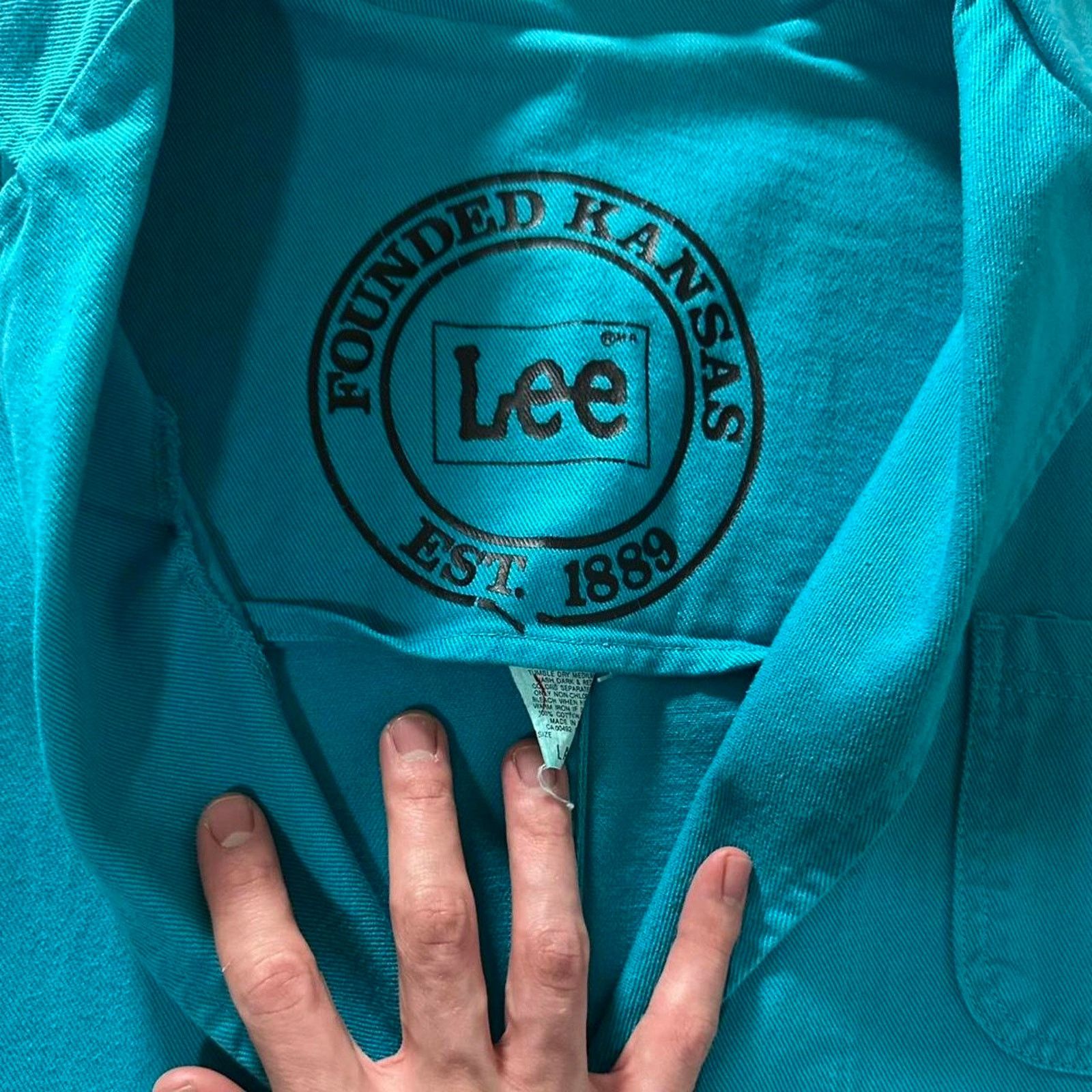 Lee Vintage Lee Canvas Denim Oversized Chore Jacket Blazer Coat Size L / US 10 / IT 46 - 3 Thumbnail