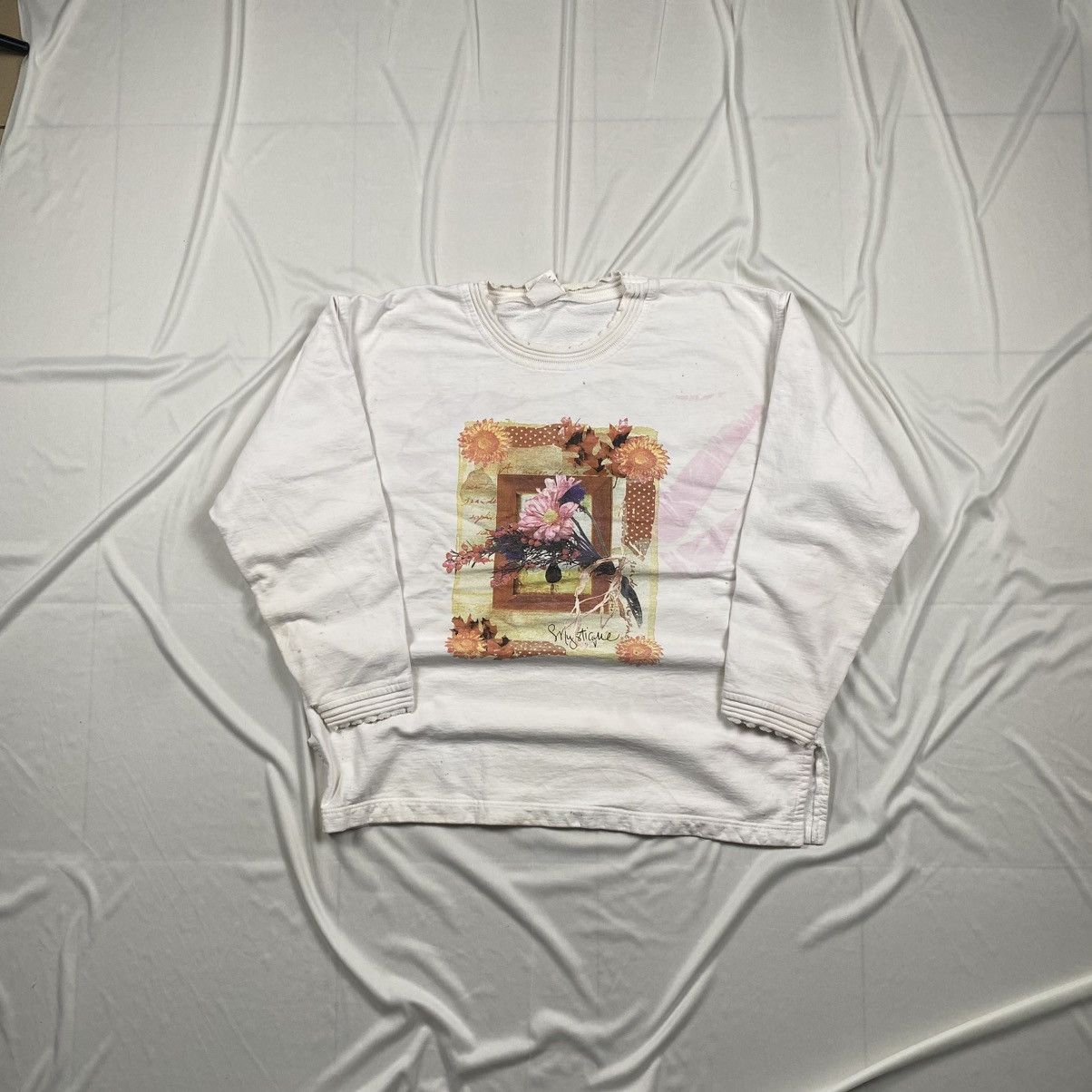 Other Vintage 90s Maze Floral Graphic Distressed Crewneck Size XL / US 12-14 / IT 48-50 - 1 Thumbnail