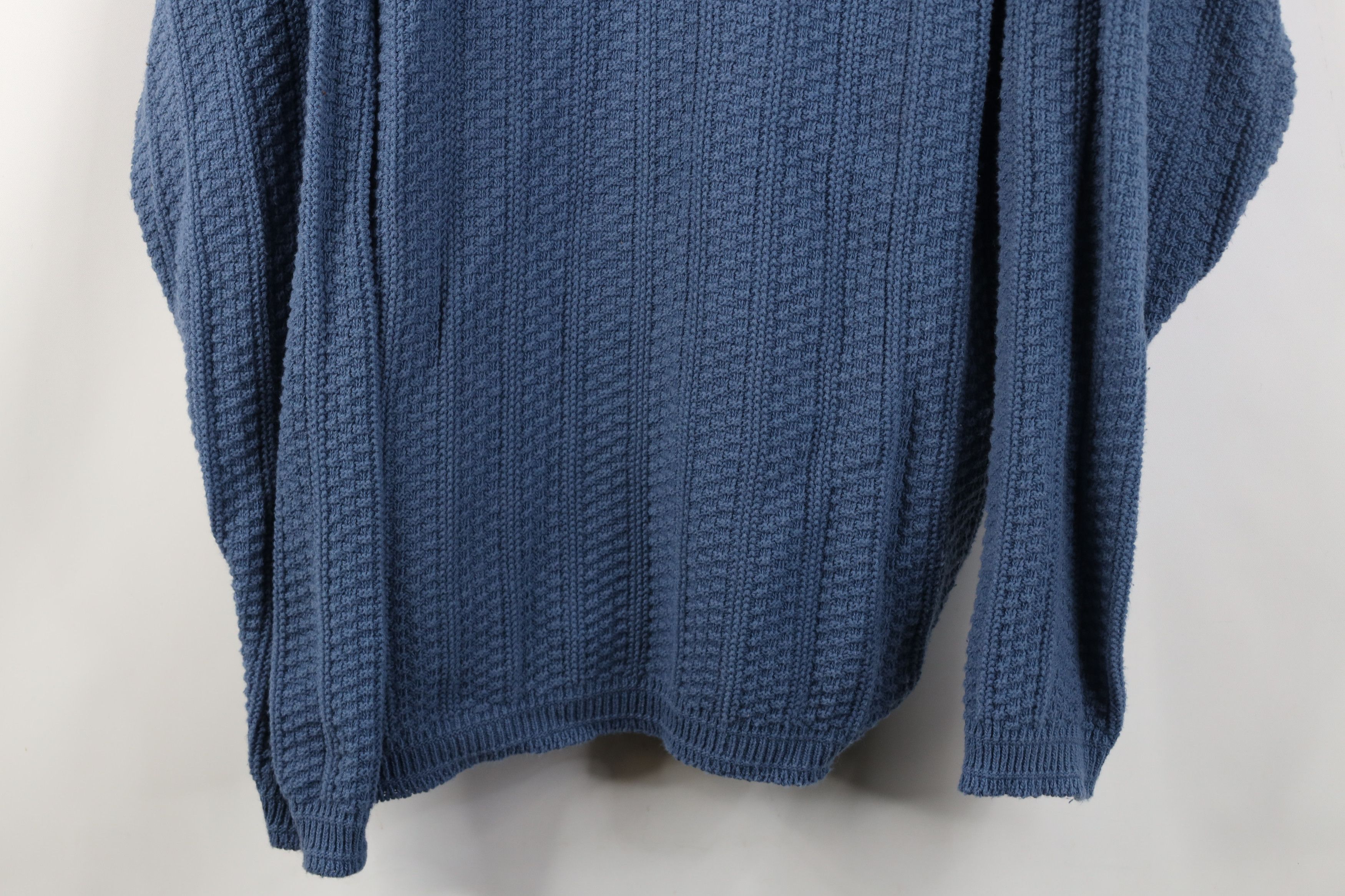 Vintage Vintage 90s Streetwear Framed Cotton Knit Sweater Blue USA Size US L / EU 52-54 / 3 - 3 Thumbnail