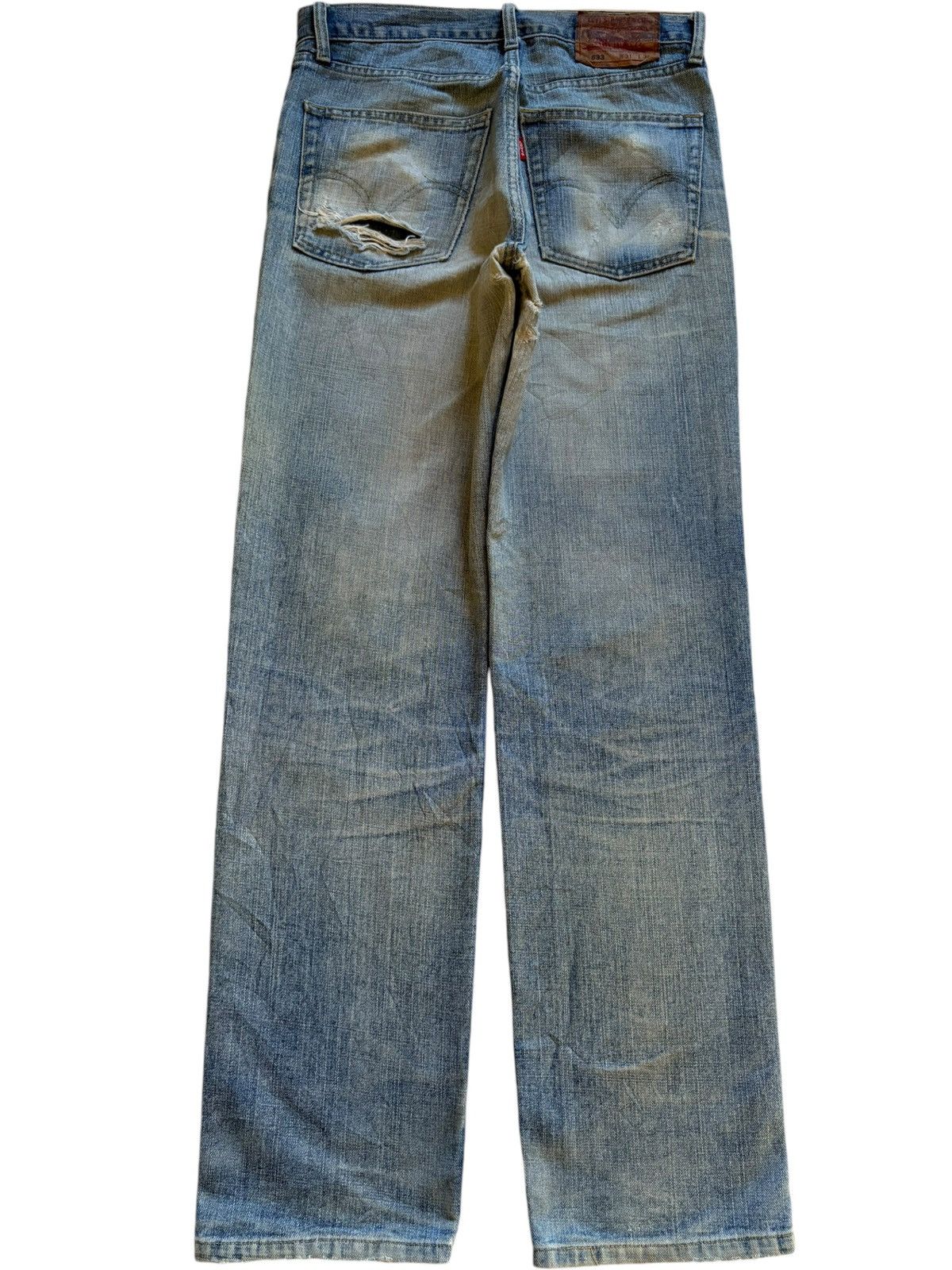 Levi's × Levi's Vintage Clothing Vintage 90s Levis 533 Mud Wash Distressed Loose Jeans Size US 31 - 2 Thumbnail