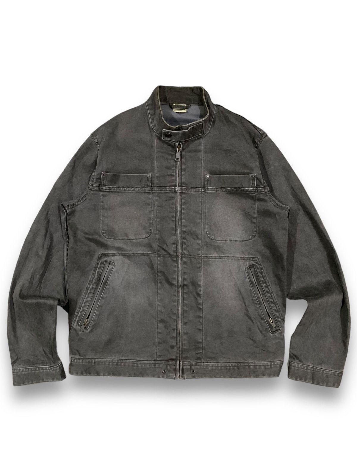 KMRii Vintage Japanese Brand Faded Canvas Biker-Punk Style Jacket Size US M / EU 48-50 / 2 - 1 Thumbnail