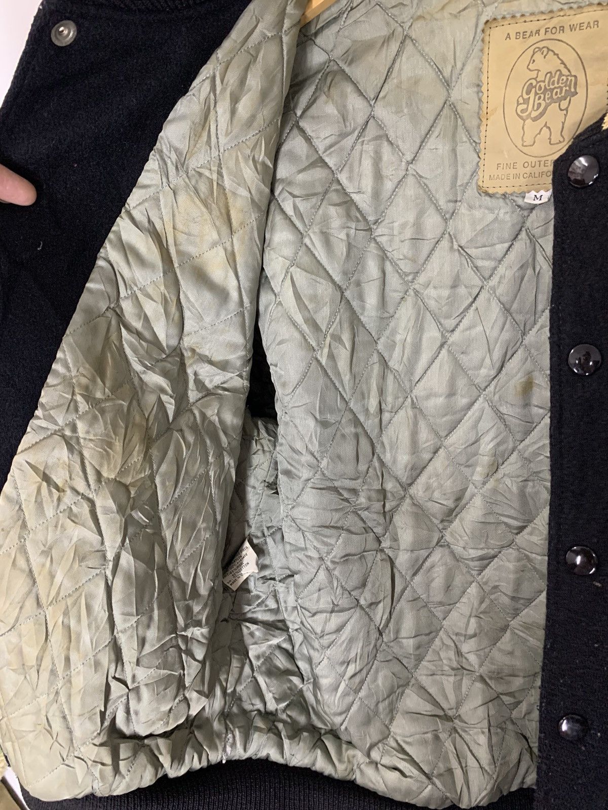 Delong Vintage GOLDEN BEAR Wool Leather Varsity Jacket Size US M / EU 48-50 / 2 - 13 Thumbnail