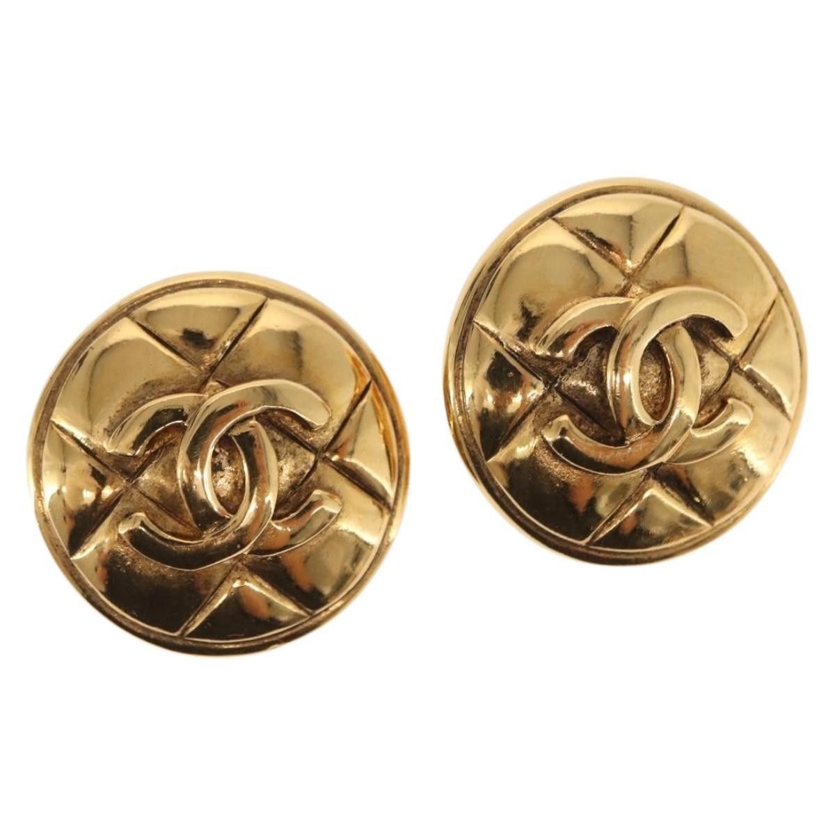 Chanel Chanel Vintage CC Round Clip-On Earrings Metal Size ONE SIZE - 1 Thumbnail