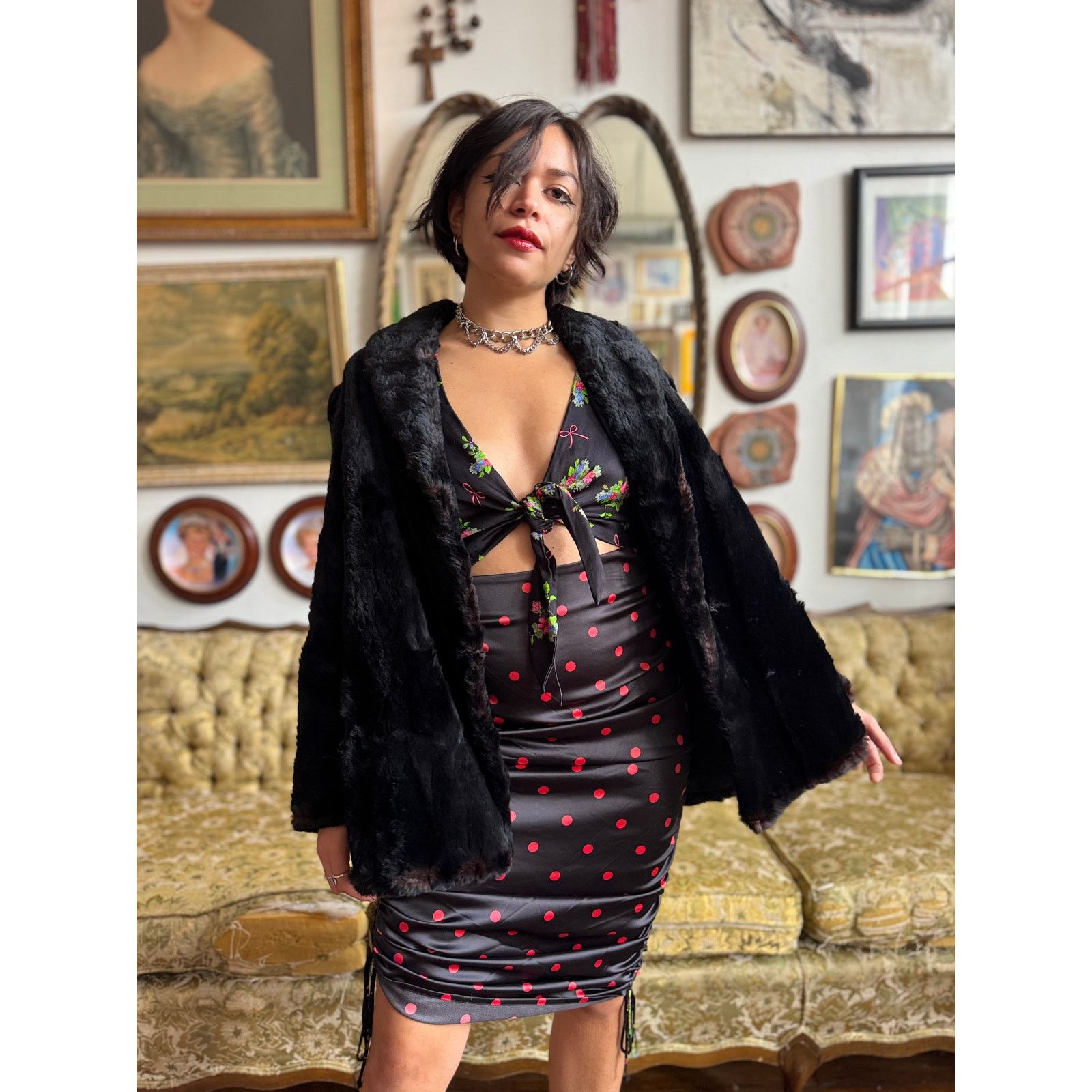 Vintage Vintage Black Winter Fur by Witch and Wolf Size Large Size L / US 10 / IT 46 - 9 Thumbnail