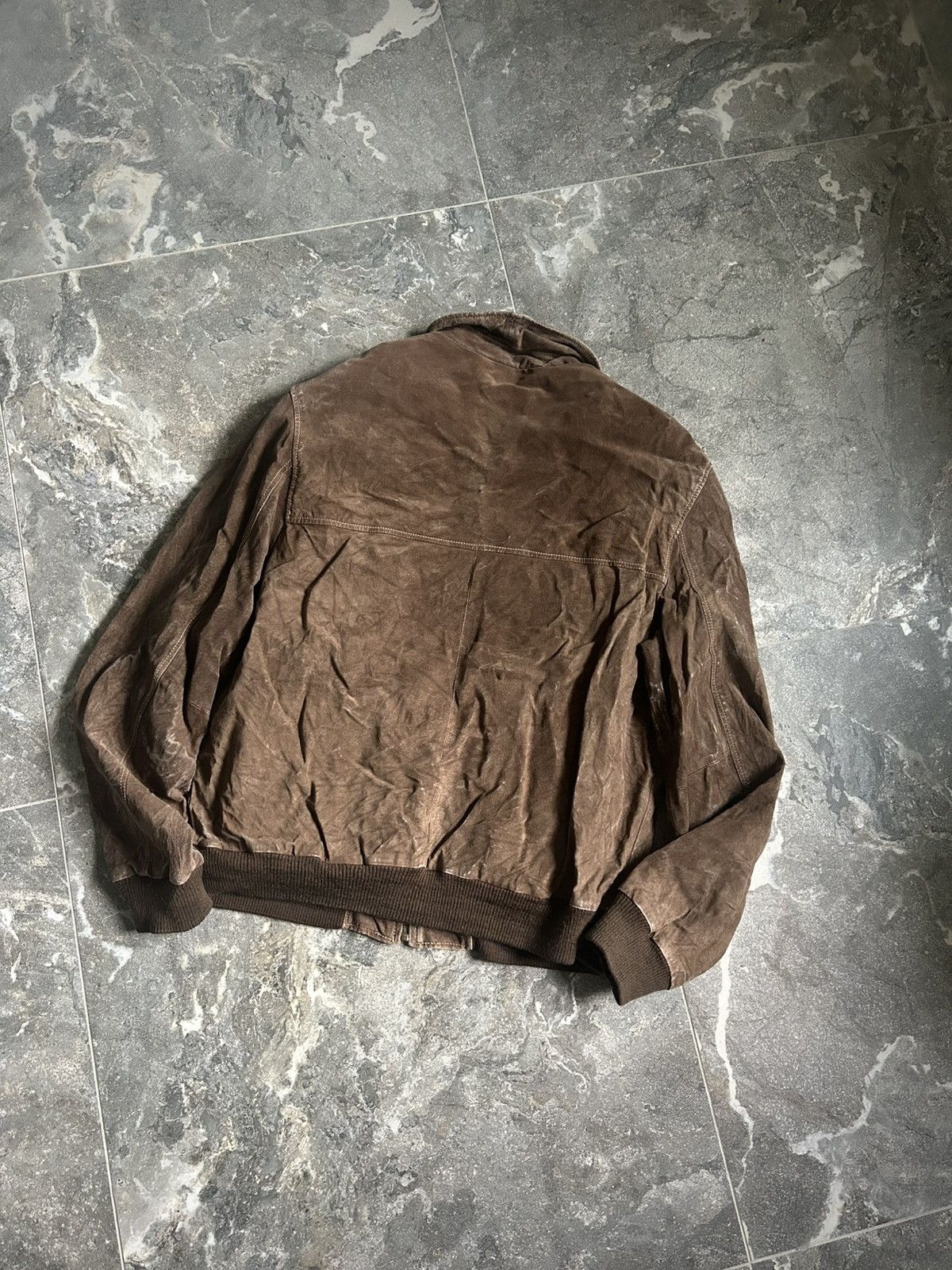 Vintage Vintage Pig Suede Leather Bomber Jacket Distressed Size 52 Size US L / EU 52-54 / 3 - 13 Thumbnail