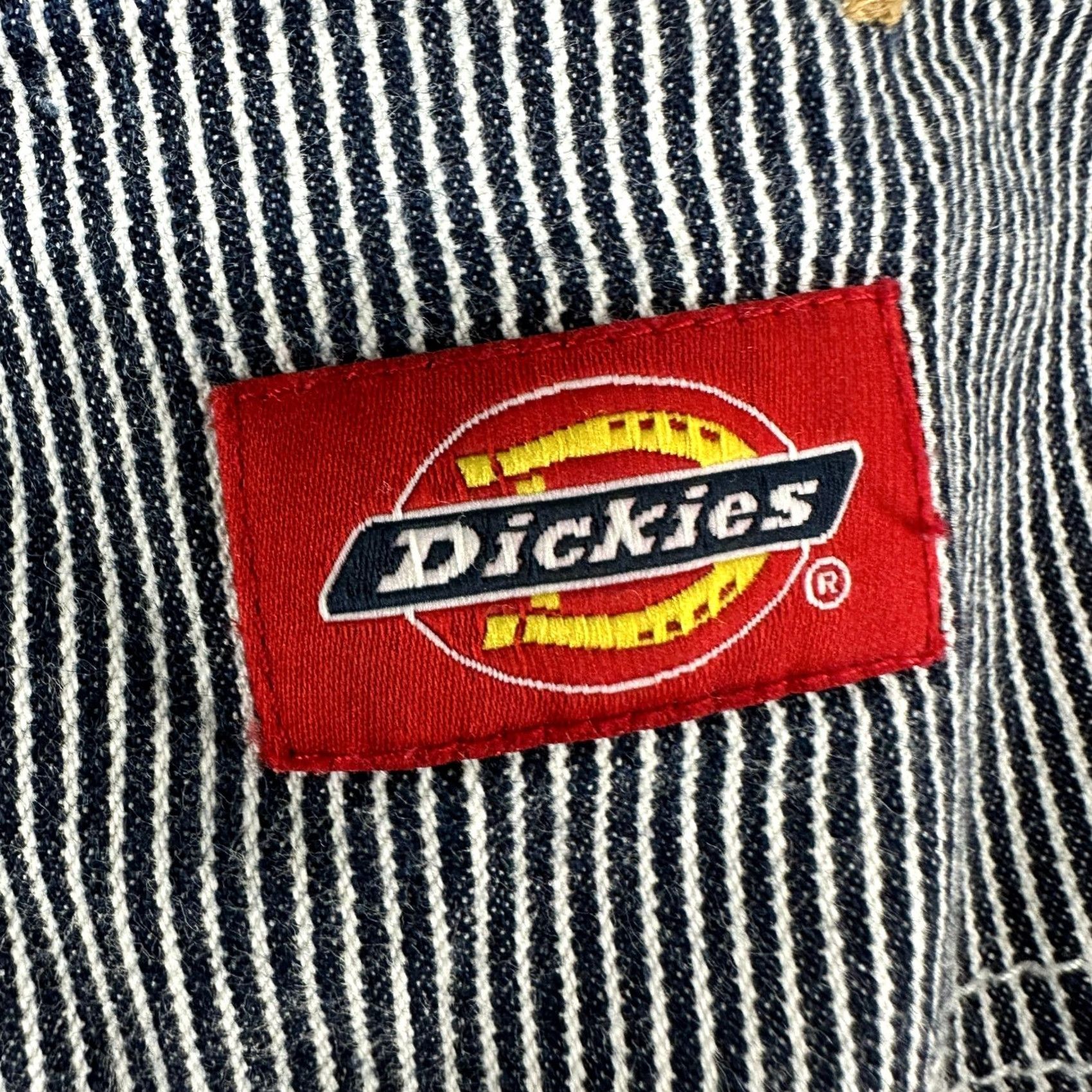 Dickies Dickies Pants Women 7 28 Blue White Carpenter Relaxed Pinstriped Hickory Jeans Workwear Straight Inseam 31 in Womens Size 28" / US 6 / IT 42 - 3 Thumbnail