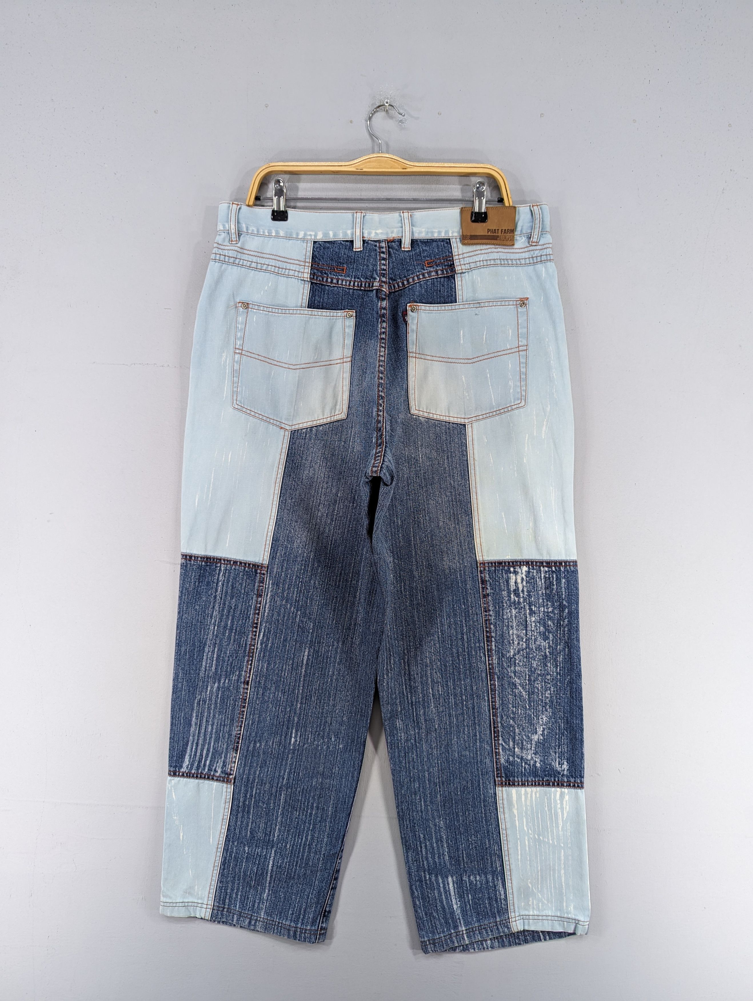 Phat Farm Vintage Phat Farm Patchwork Baggy Style Jeans Size US 36 / EU 52 - 1 Thumbnail