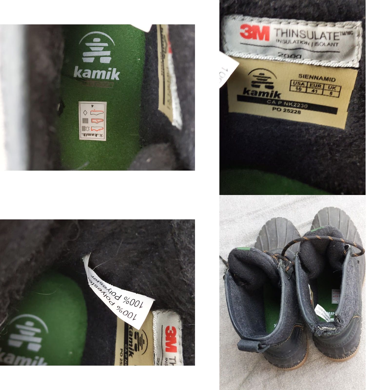Vintage Kamik Womens Snow Boot 10 Black Waterproof Insulated Ankle Lace Up Winter Boots Size US 10 / IT 40 - 8 Thumbnail