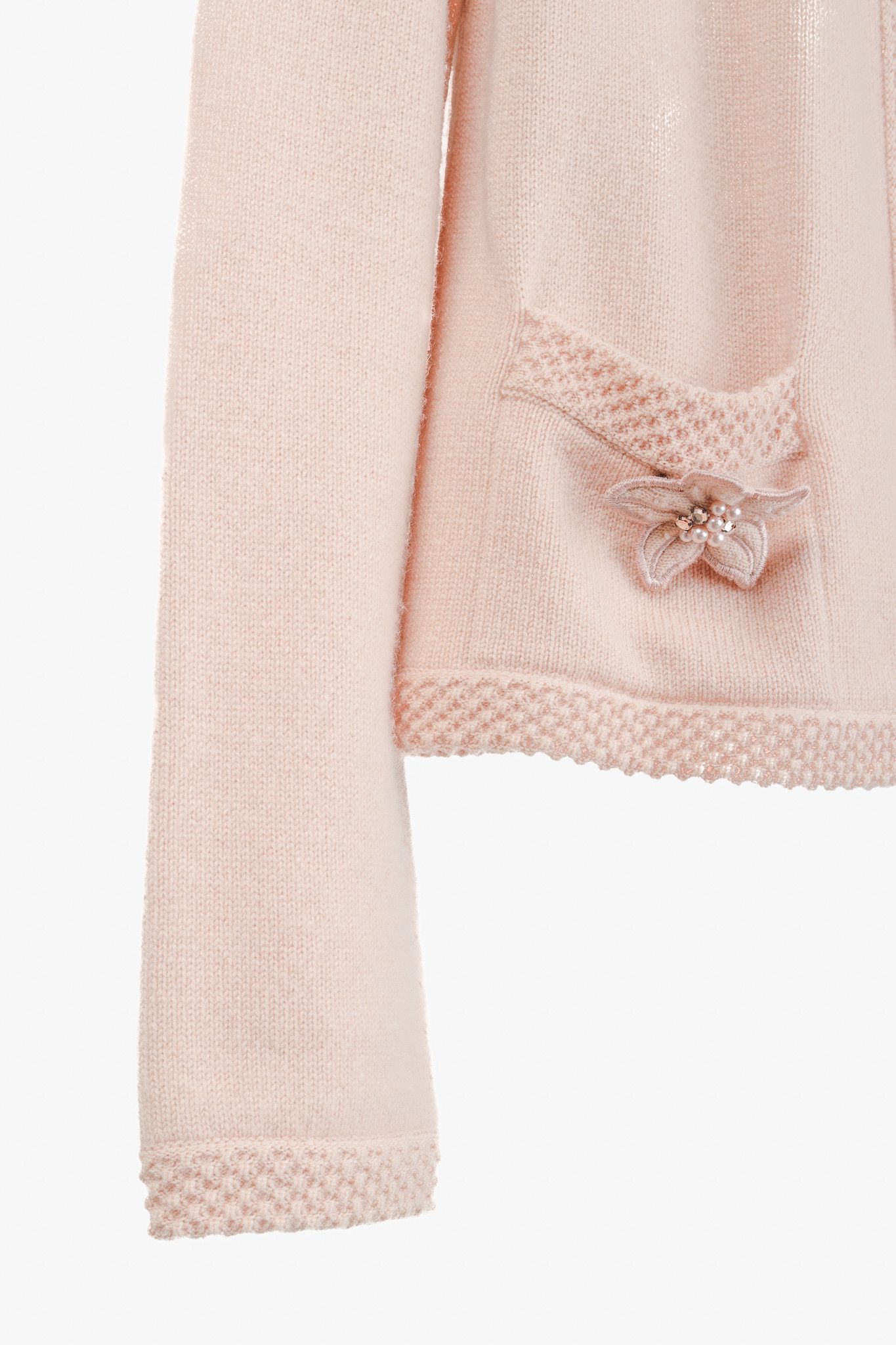 Chanel Chanel SS/05 Light Pink Cashmere Rosette Sweater Twinset Size M / US 6-8 / IT 42-44 - 6 Thumbnail