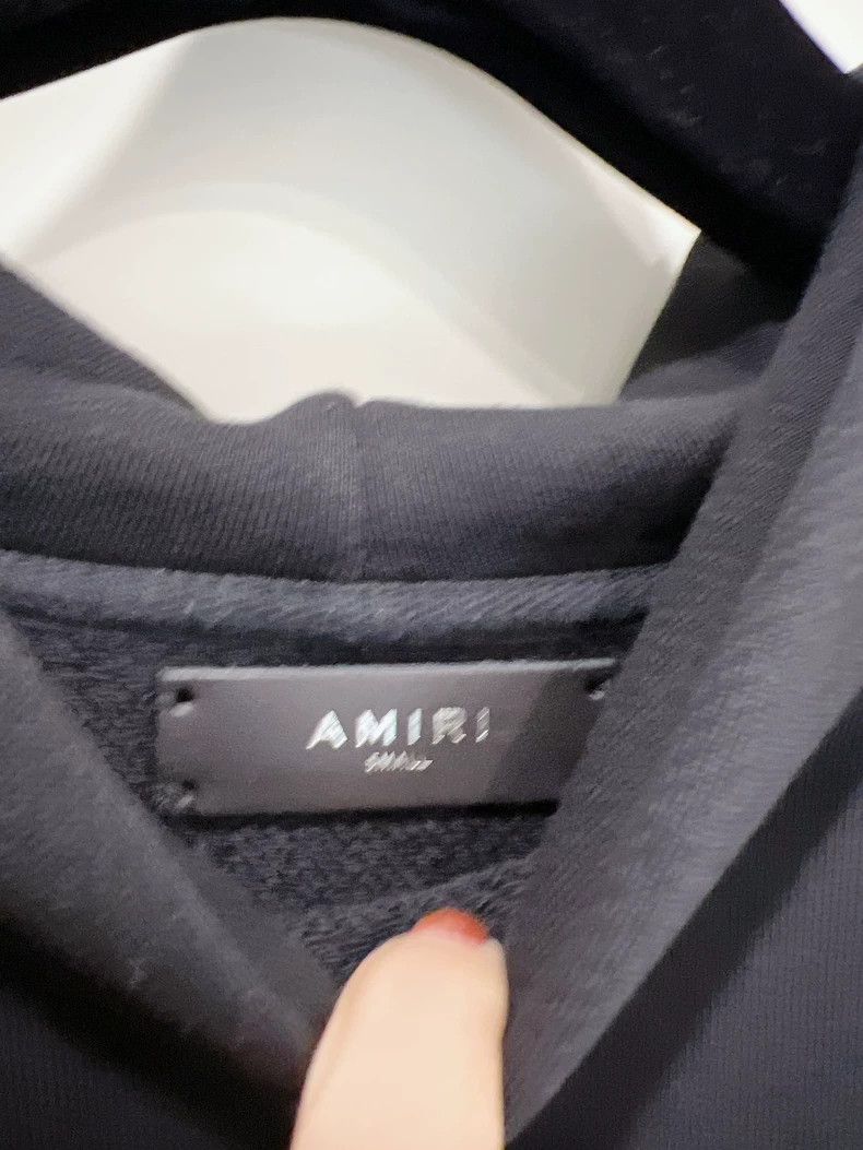Amiri Amiri Black love's heart-shaped embroidered hooded sweatshi Size US S / EU 44-46 / 1 - 7 Thumbnail