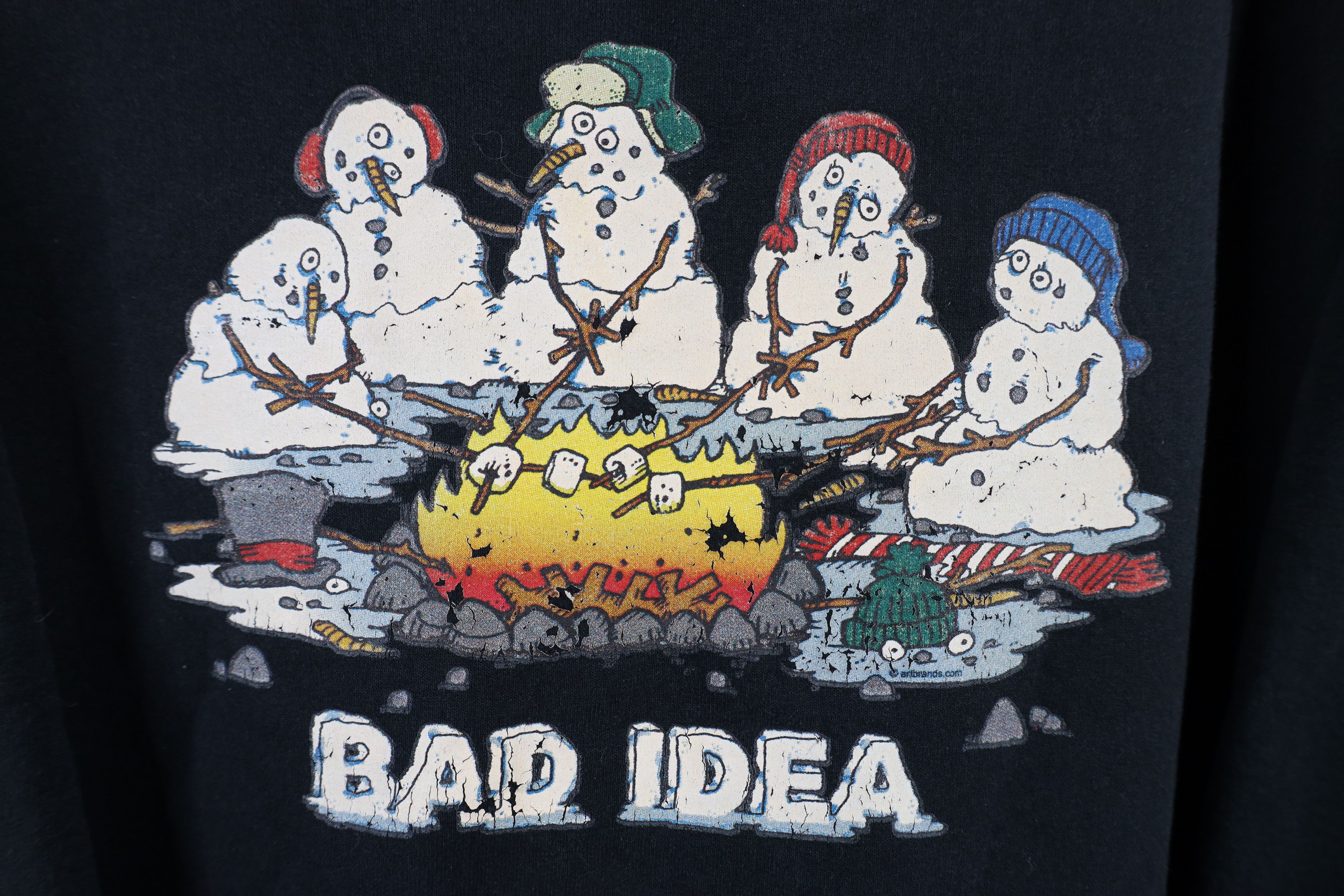 Vintage Vintage Streetwear Christmas Snowman Bad Idea Sweatshirt Size US XL / EU 56 / 4 - 4 Thumbnail