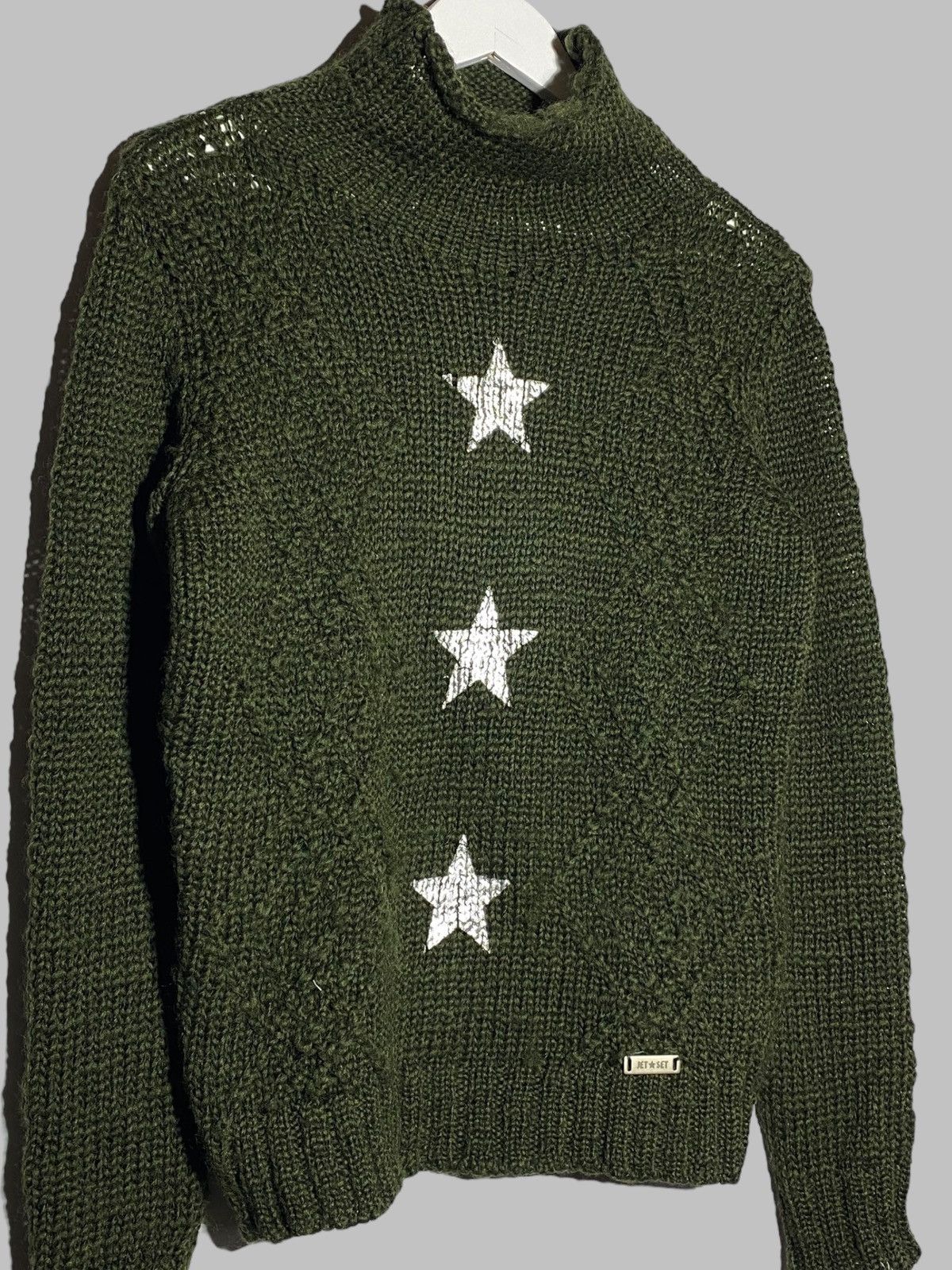 JET SET 🔥 JET SET STAR SWEATER Y2K KNIT GRUNGE GORPCORE ENERGY Size M / US 6-8 / IT 42-44 - 3 Thumbnail