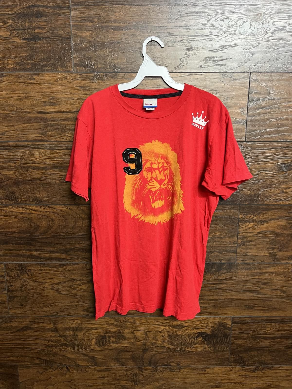 VTG Hurley Lion #9 T-shirt - Made in USA - Hurley Tee - L