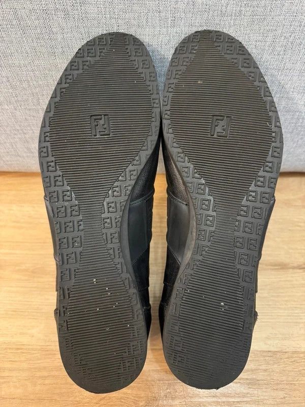 Fendi Fendi Roma Black Coated Canvas Monogram Low Sneakers 11 45 Size US 12 / EU 45 - 10 Thumbnail