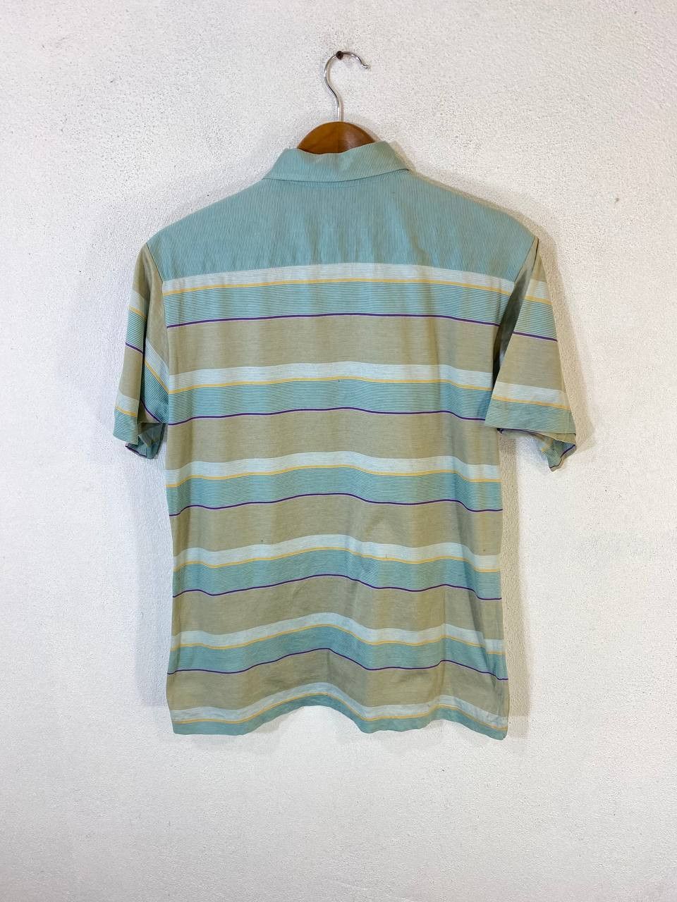 Vintage vintage yves saint laurent striped polo tee nice design Size US M / EU 48-50 / 2 - 10 Thumbnail