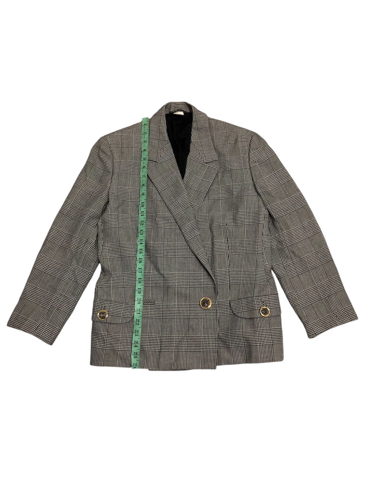Versace Vintage Gianni Versace Plaid Blazer Coat Size 44R - 12 Thumbnail