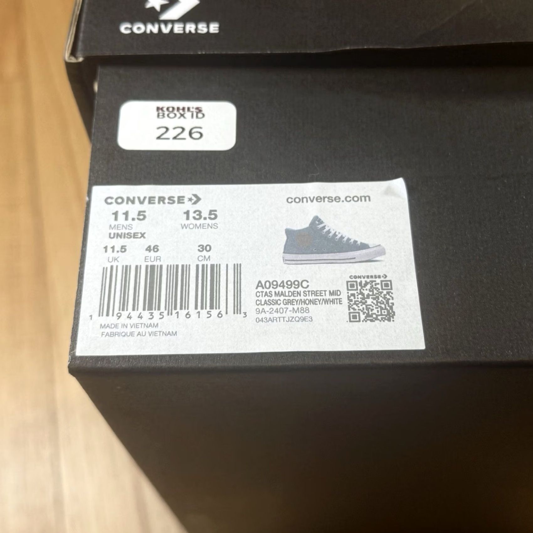 Converse Converse Chuck Taylor All Star Street Mid Mens 11.5 Multicolor Classic Sneaker Shoes CTAS Malden Street Grey Mid Top Shoe Mens 11.5 90s? Size US 12 / EU 45 - 7 Thumbnail