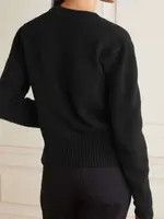 Saint Laurent Paris oc11z1025 Embellished Cashmere Cardigan in Black Size XS / US 0-2 / IT 36-38 - 4 Thumbnail