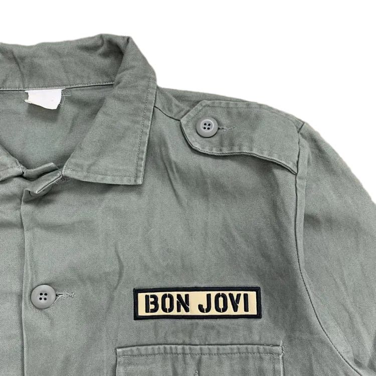 Bon Jovi Vtg Bon Jovi Military OG Shirt Size US M / EU 48-50 / 2 - 5 Thumbnail