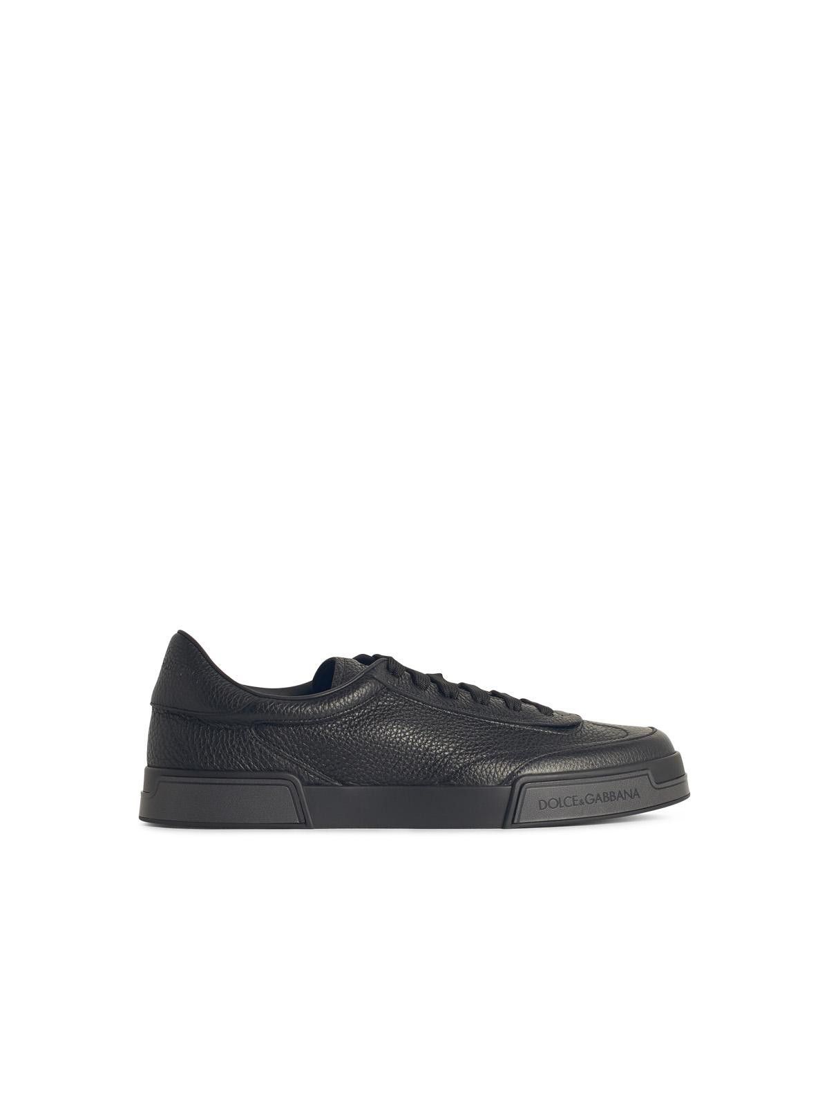 Dolce & Gabbana DOLCE & GABBANA 'Portofino' Black Leather Sneakers Size US 10 / EU 43 - 1 Thumbnail