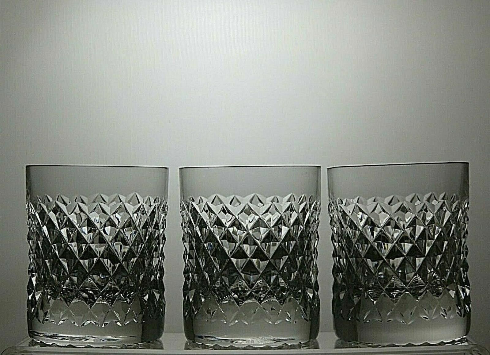 The Unbranded Brand Lead Crystal Cut Glass Set Of 3 Tumblers 3 1/8" Size ONE SIZE - 2 Thumbnail