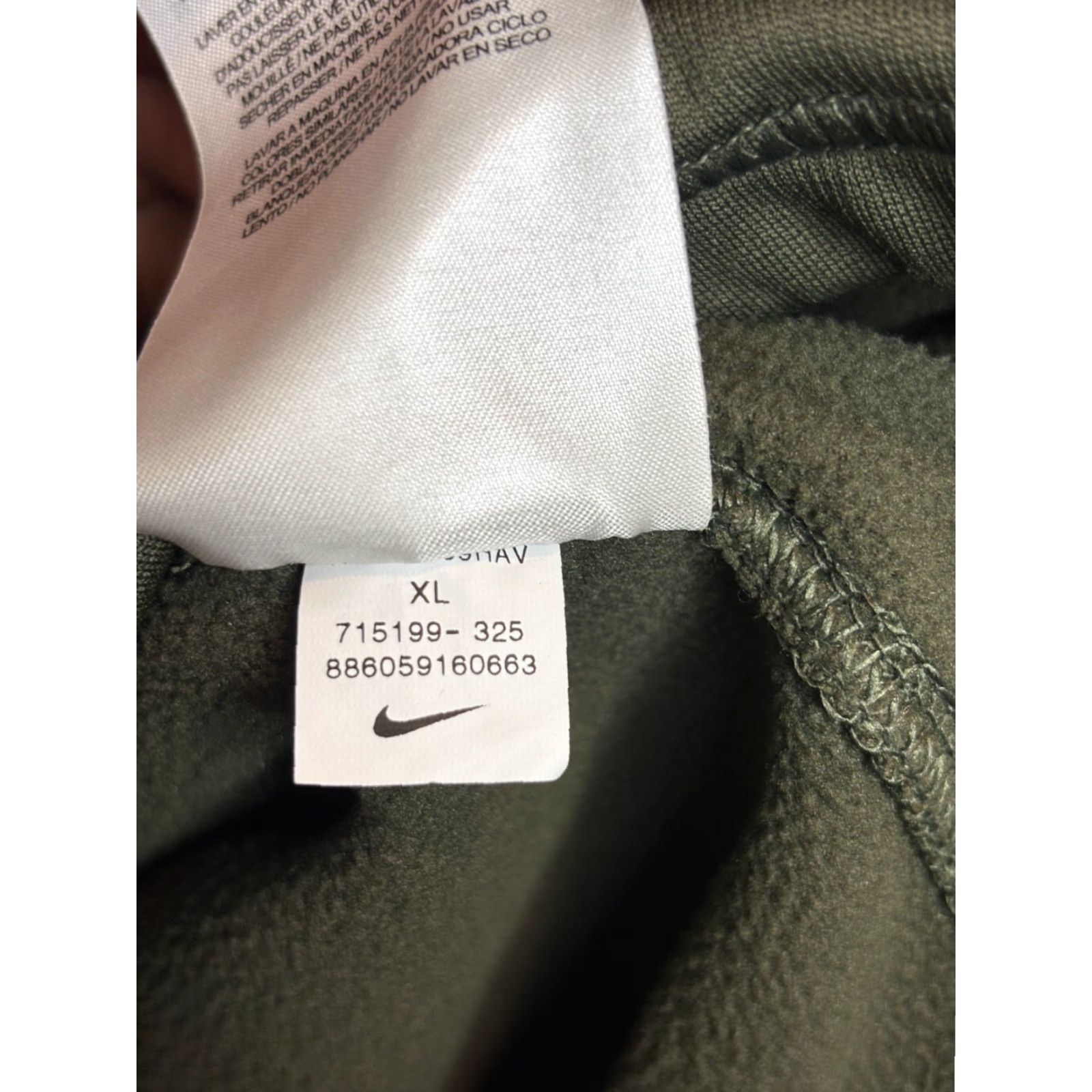 Nike Nike Sweatshirt Mens XL Green 1/4 Zip Fleece Lined Therma Fit Size US XL / EU 56 / 4 - 7 Thumbnail