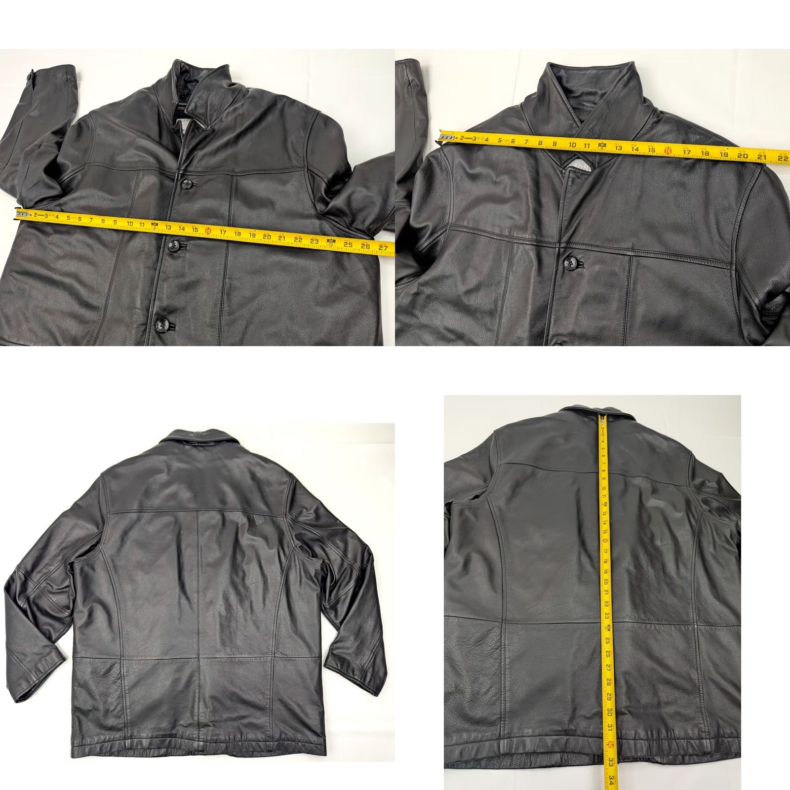 Vintage Wilsons Leather M Julian Leather Coat Men XL Black Removable Thinsulate Liner 90s Classic Motorcycle Overcoat Size US XL / EU 56 / 4 - 9 Thumbnail