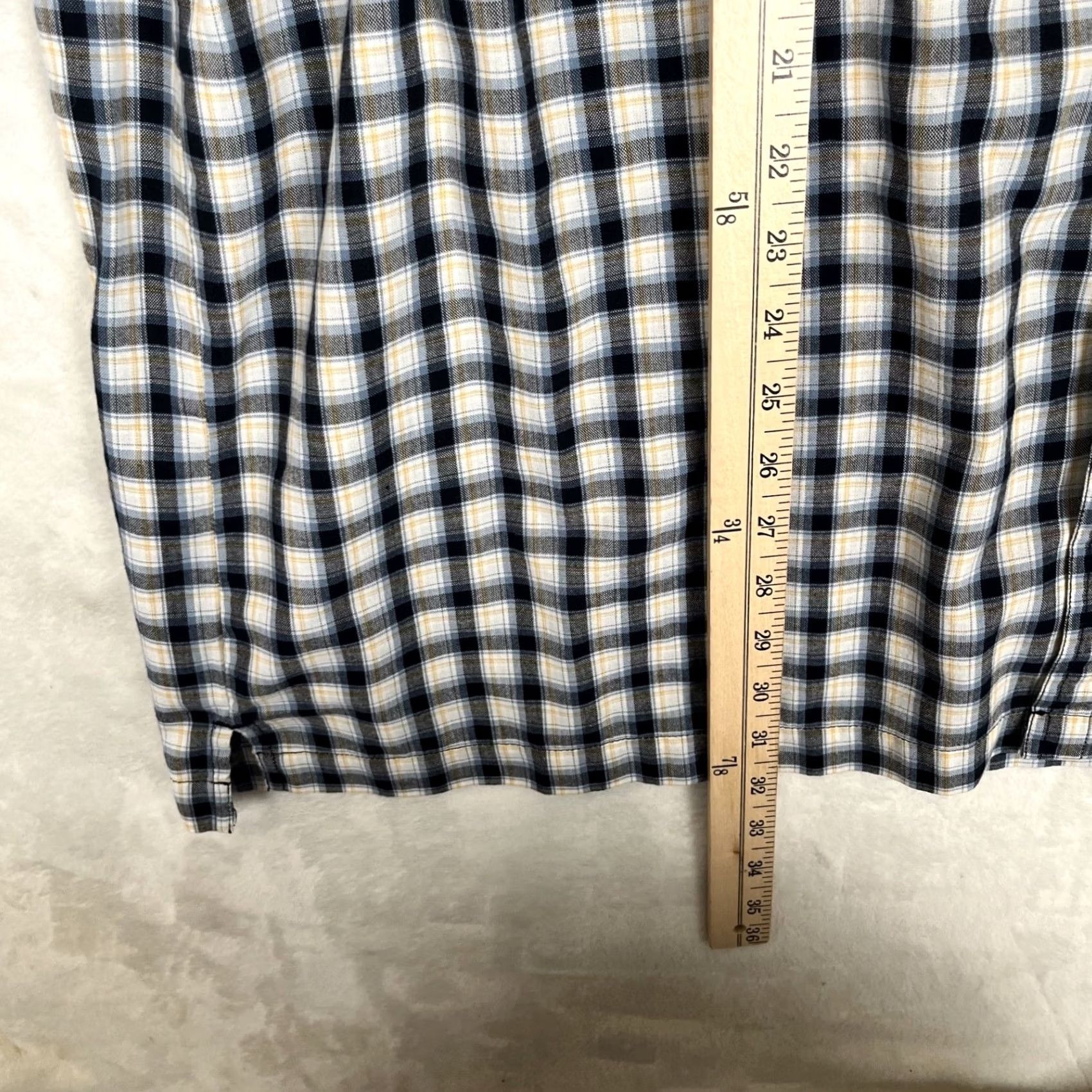 Dickies Dickies Shirt Mens 2XL Short Sleeve Button Front Check Blue White Casual Workwear Button-Up Pocketed Cotton Polyester Regular Size US XXL / EU 58 / 5 - 4 Thumbnail