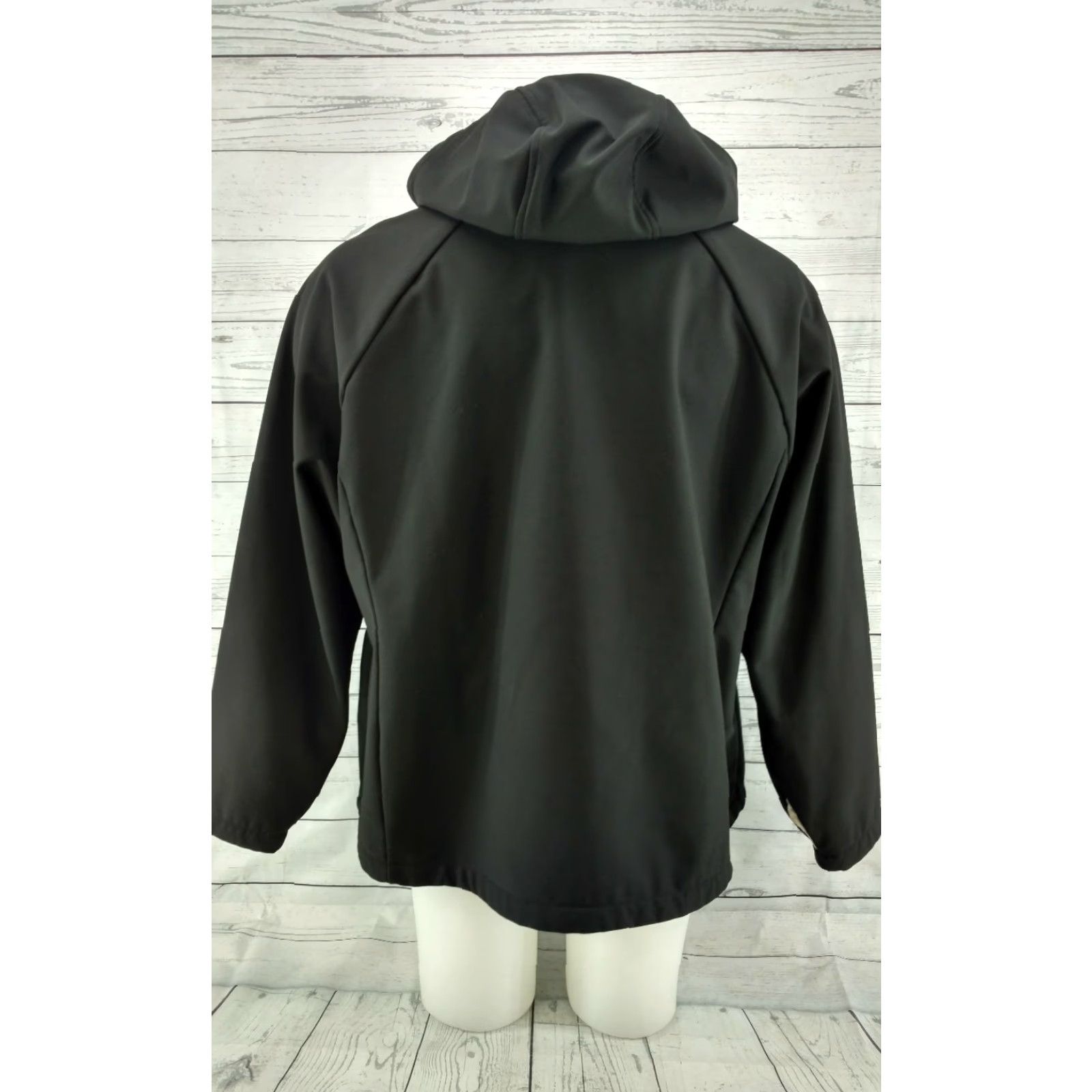 Free Country Free Country Solid Black Zip Up Hooded Jacket For Size 2XL Mens Jacket Size US XXL / EU 58 / 5 - 5 Thumbnail